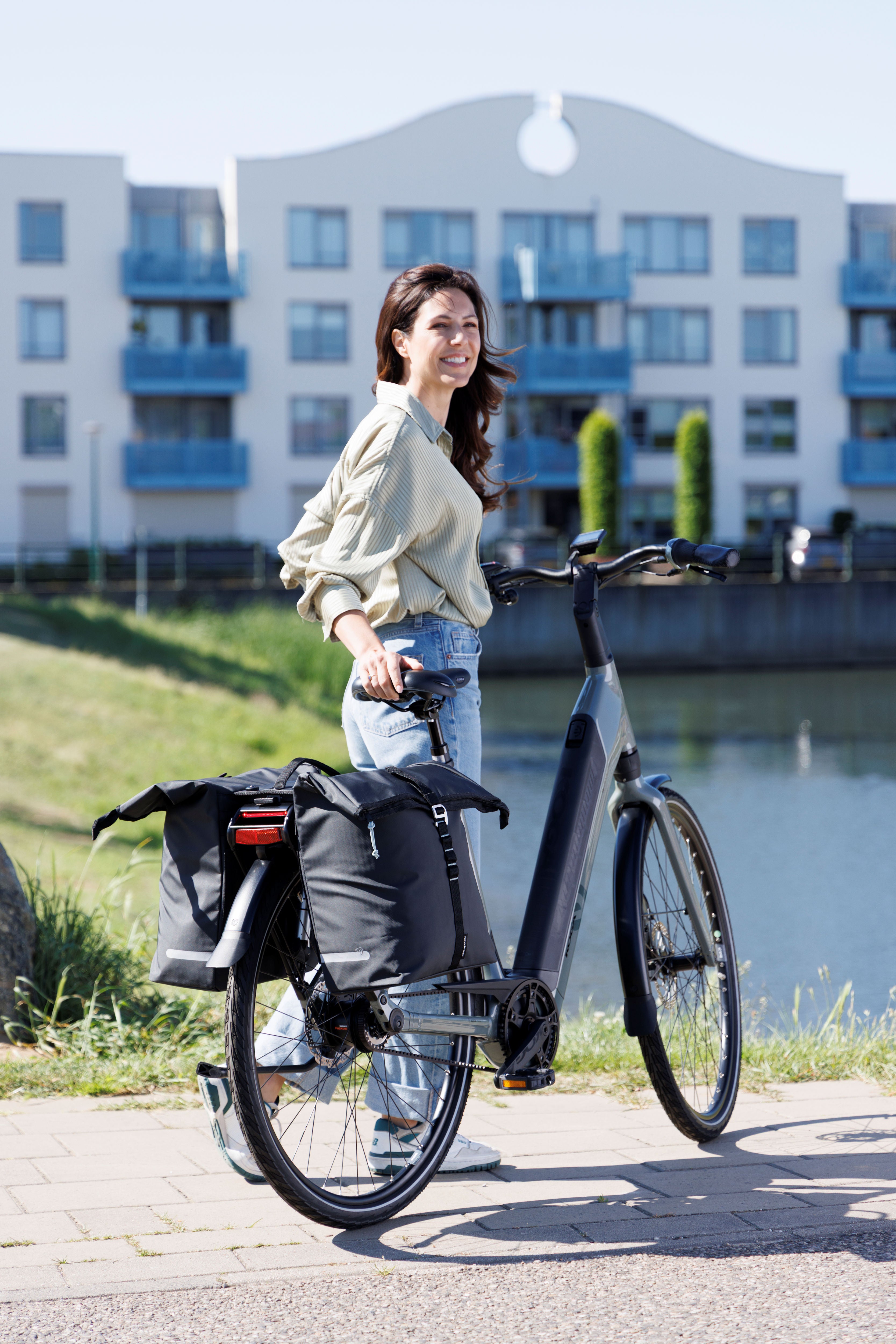Dubbele fietstas New Looxs Cantos Bag Double MIK 2.0 - 36 liter - 30 x 16 x 36 cm (2x) - Black