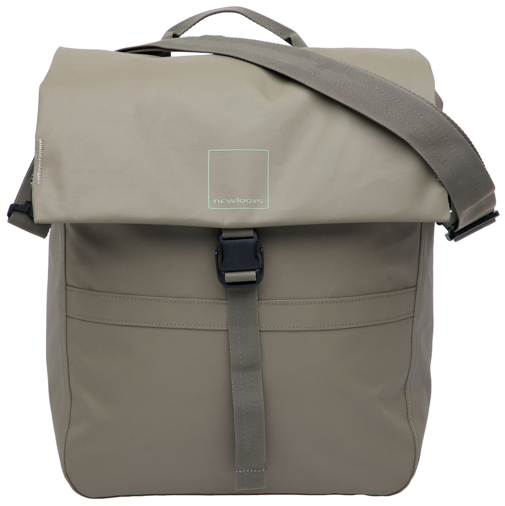 Enkele fietstas New Looxs Leeds Single - 19 liter - 33 x 18 x 38 cm - Taupe