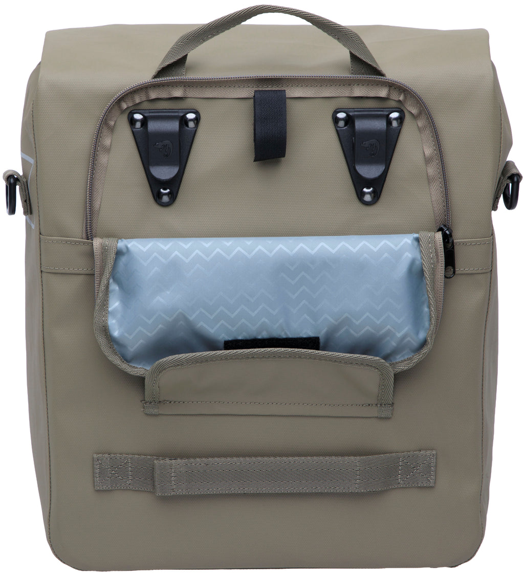 Enkele fietstas New Looxs Leeds Single - 19 liter - 33 x 18 x 38 cm - Taupe