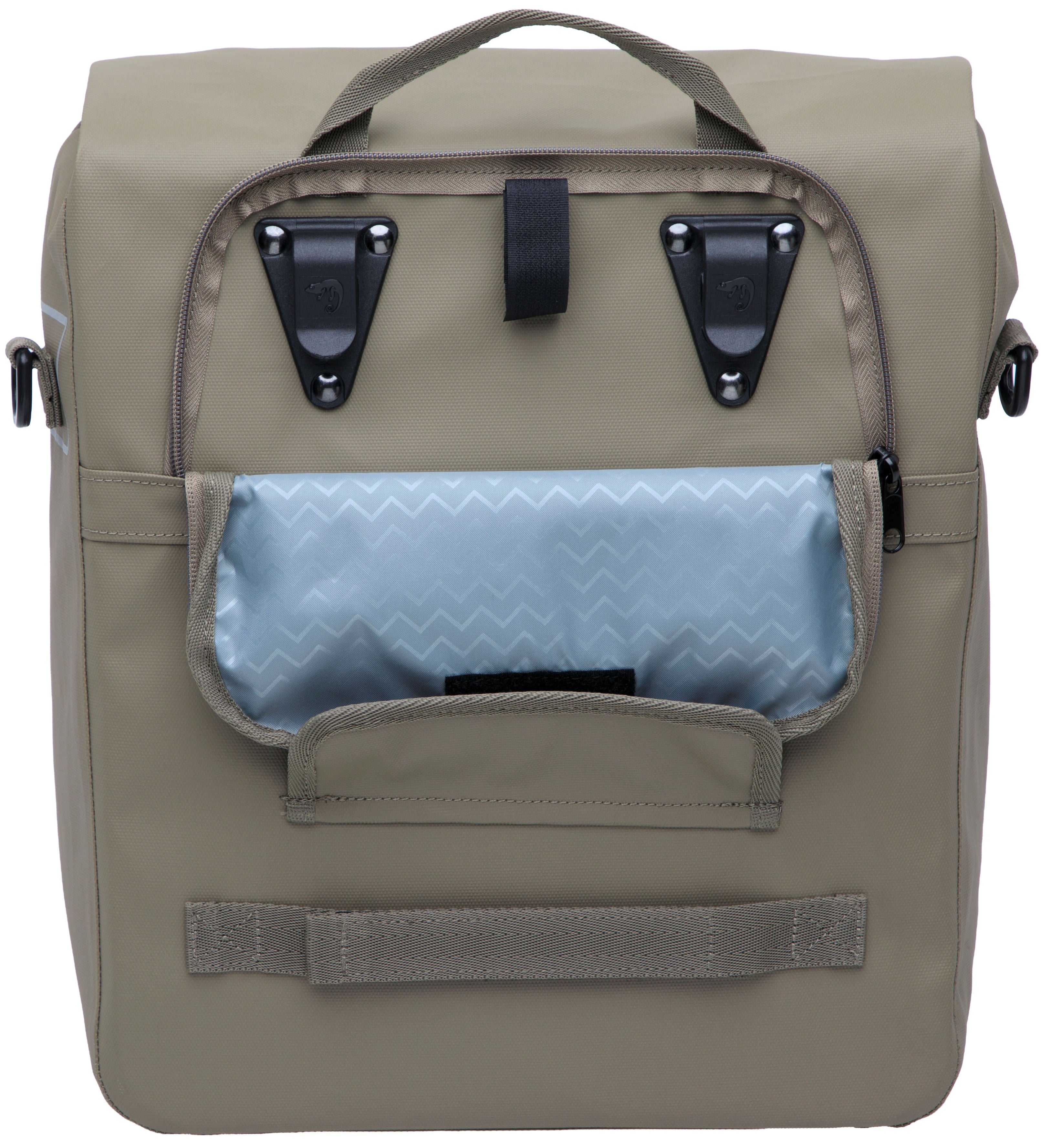 Enkele fietstas New Looxs Leeds Single - 19 liter - 33 x 18 x 38 cm - Taupe