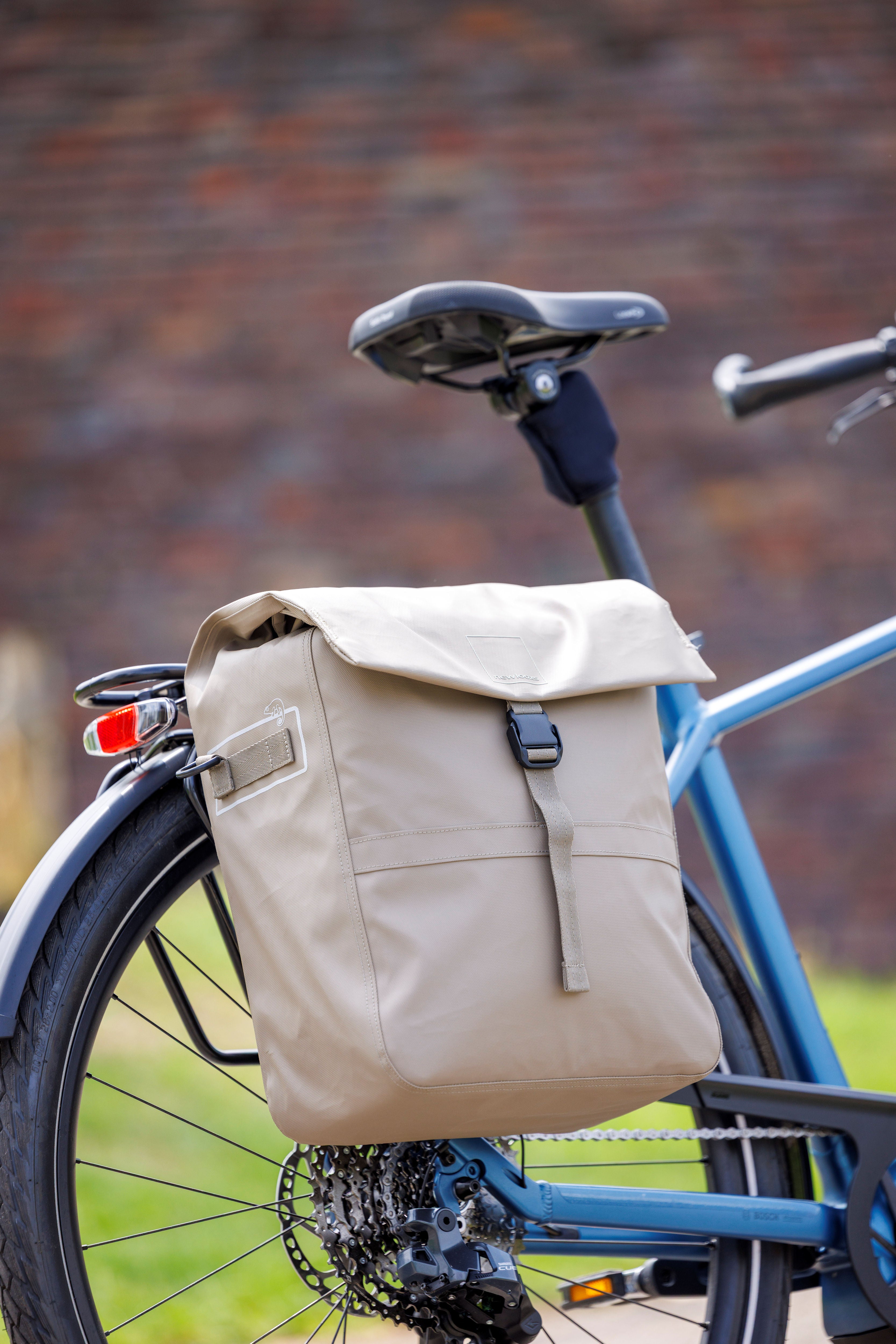 Enkele fietstas New Looxs Leeds Single - 19 liter - 33 x 18 x 38 cm - Taupe