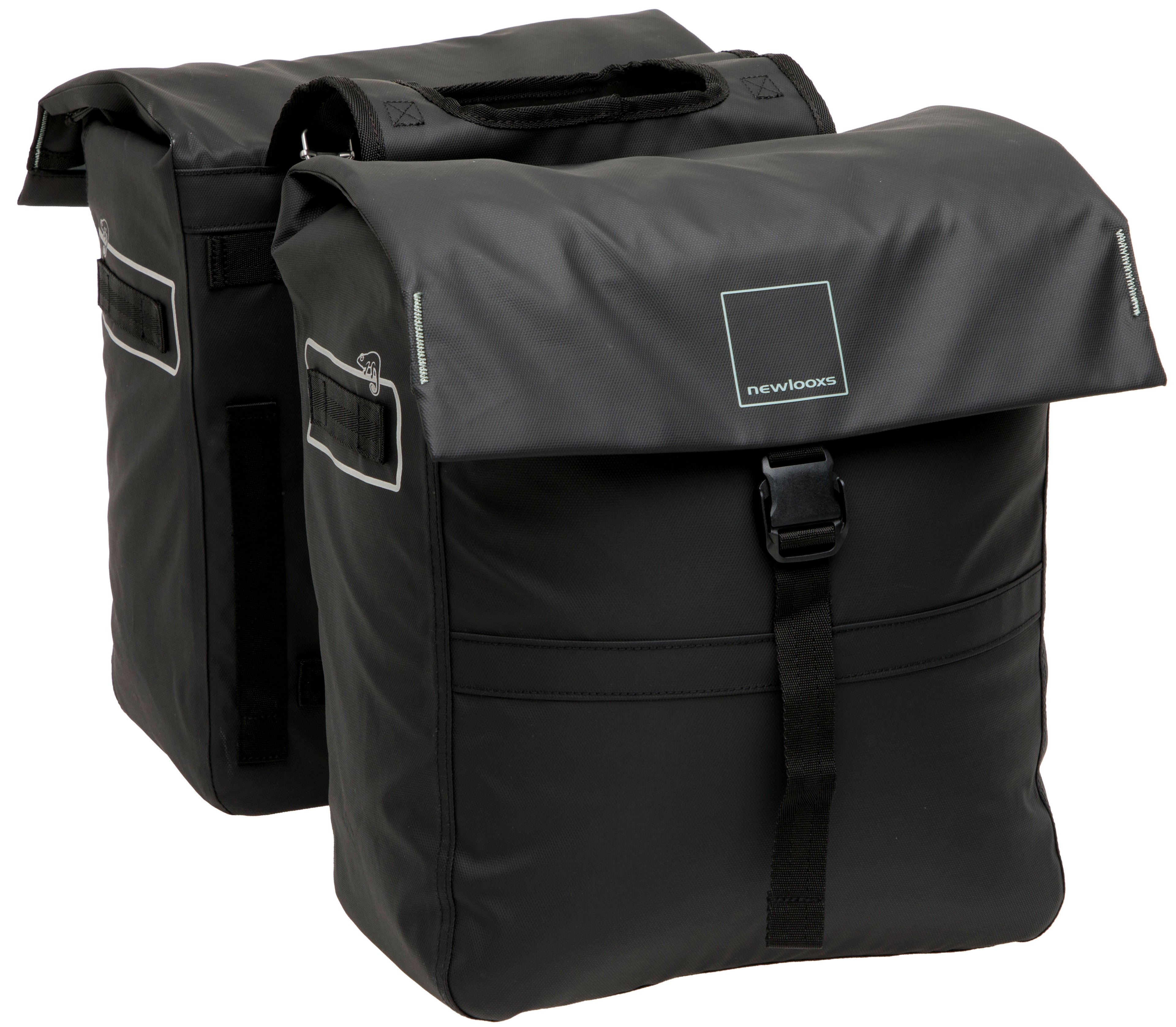Dubbele fietstas New Looxs Leeds Double - 38 liter - 33 x 18 x 38 cm (2x) - Black