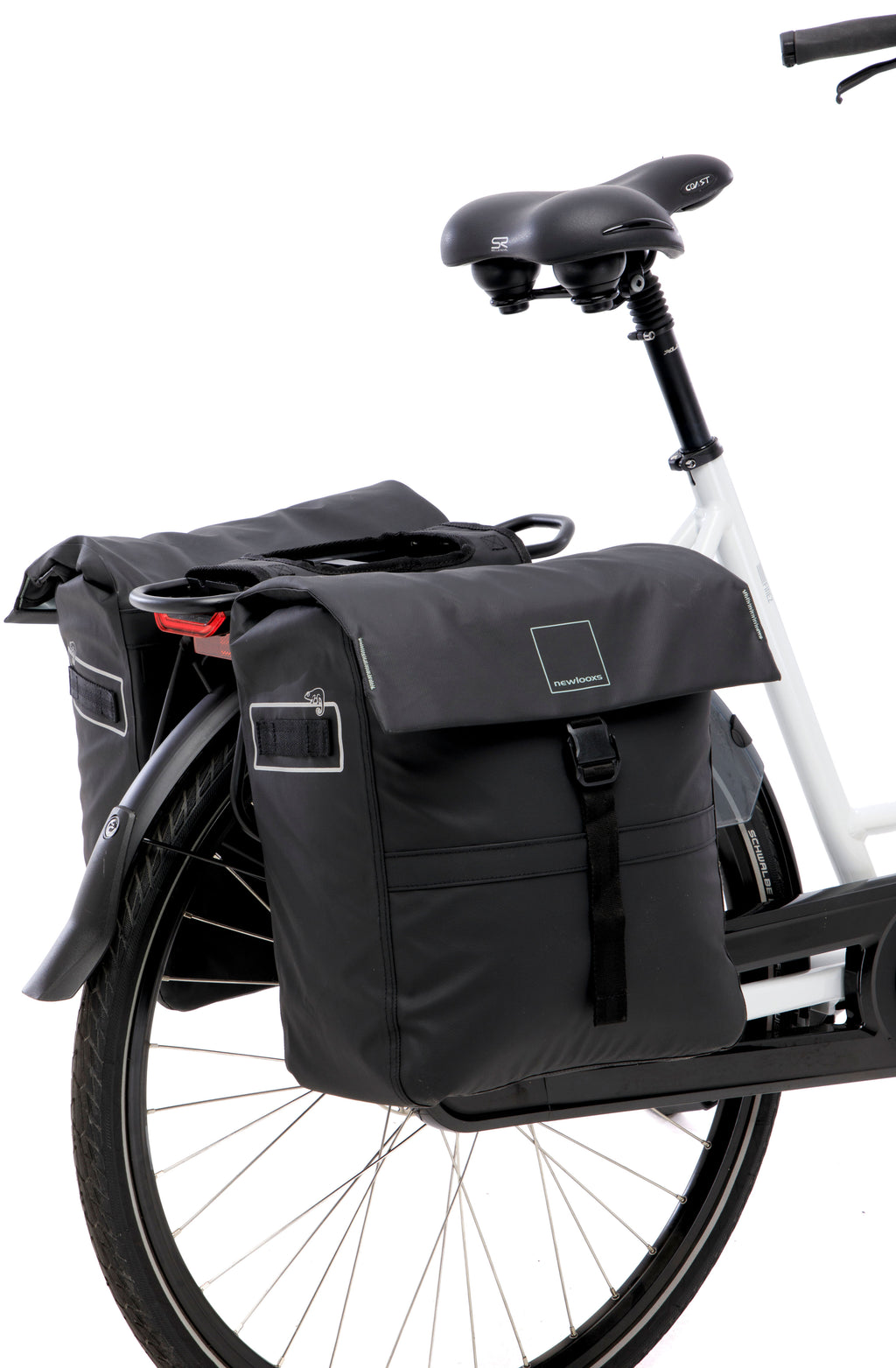 Dubbele fietstas New Looxs Leeds Double - 38 liter - 33 x 18 x 38 cm (2x) - Black