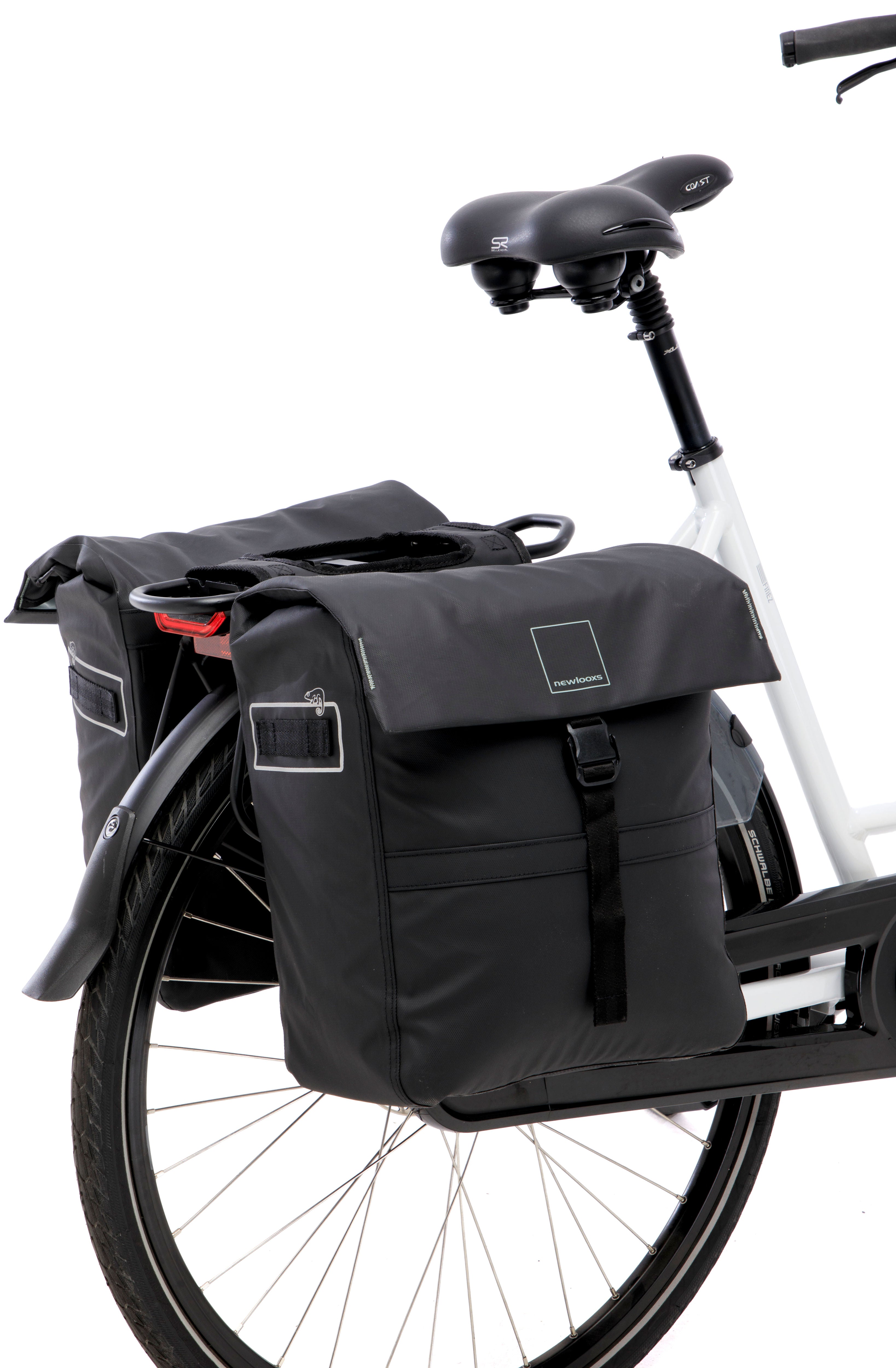 Dubbele fietstas New Looxs Leeds Double - 38 liter - 33 x 18 x 38 cm (2x) - Black