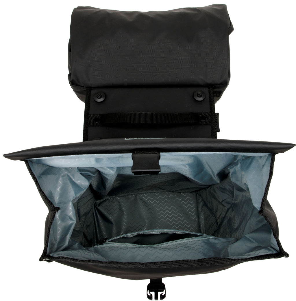 Dubbele fietstas New Looxs Leeds Double MIK 2.0 - 38 liter - 33 x 18 x 38 cm (2x) - Black