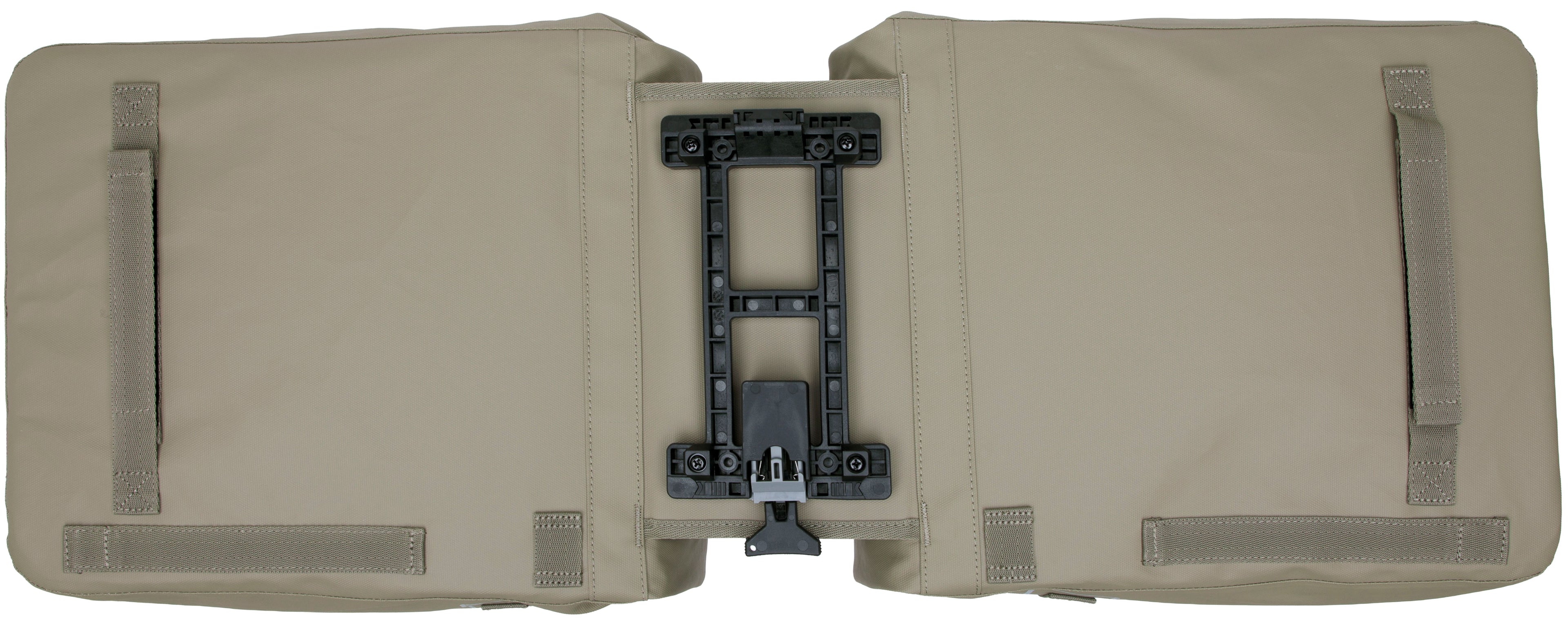 Dubbele fietstas New Looxs Leeds Double MIK 2.0 - 38 liter - 33 x 18 x 38 cm (2x) - Taupe