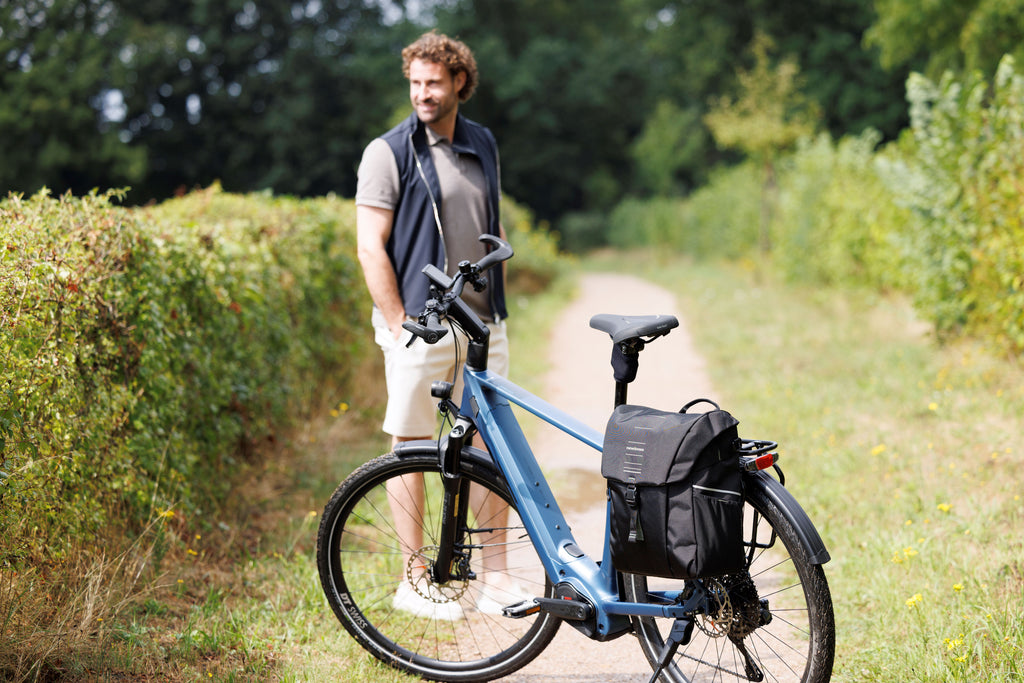 Enkele fietstas New Looxs Vigo Single - 20 liter - 30 x 19 x 40 cm - Black-Green