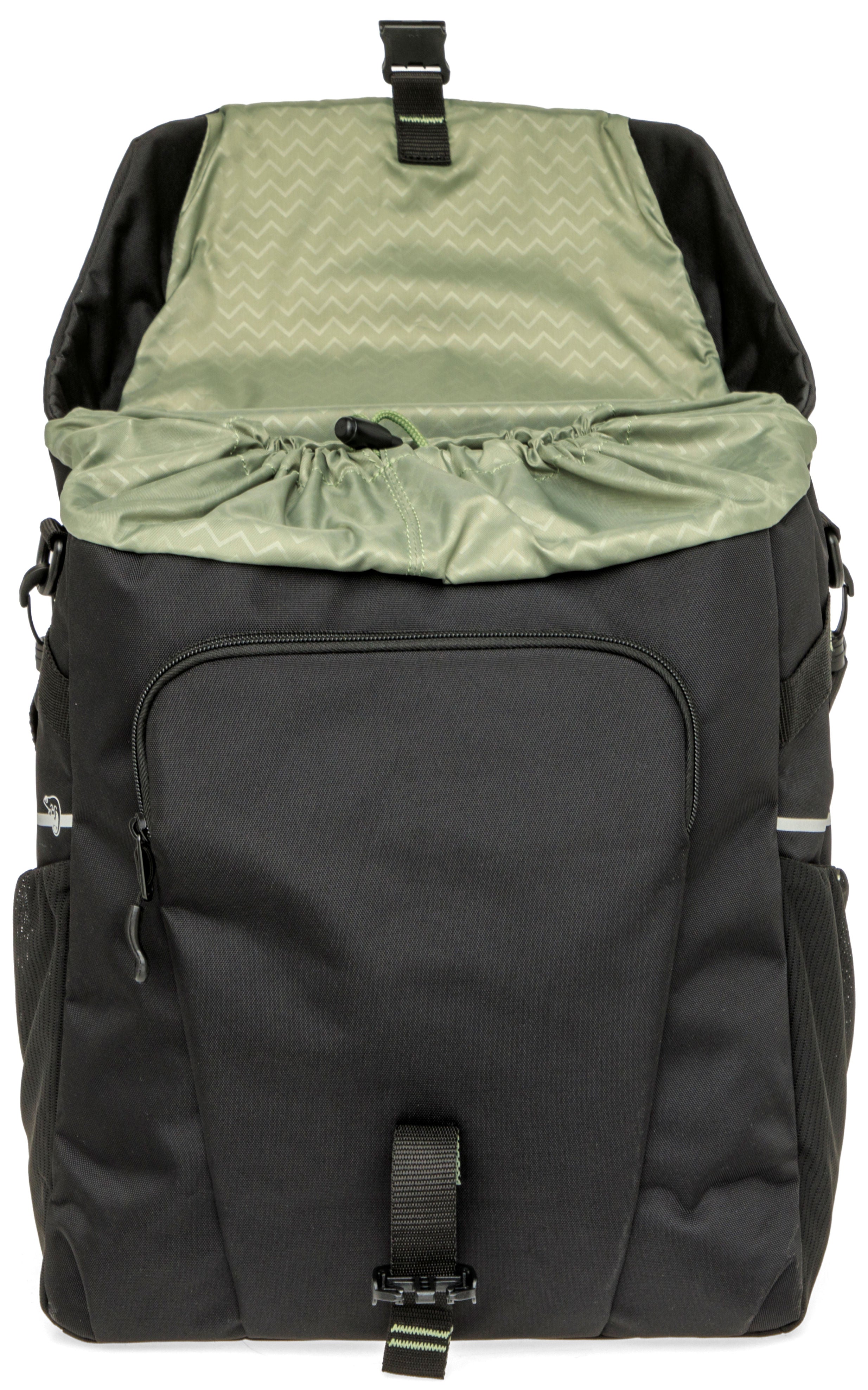 Enkele fietstas New Looxs Vigo Single - 20 liter - 30 x 19 x 40 cm - Black-Green
