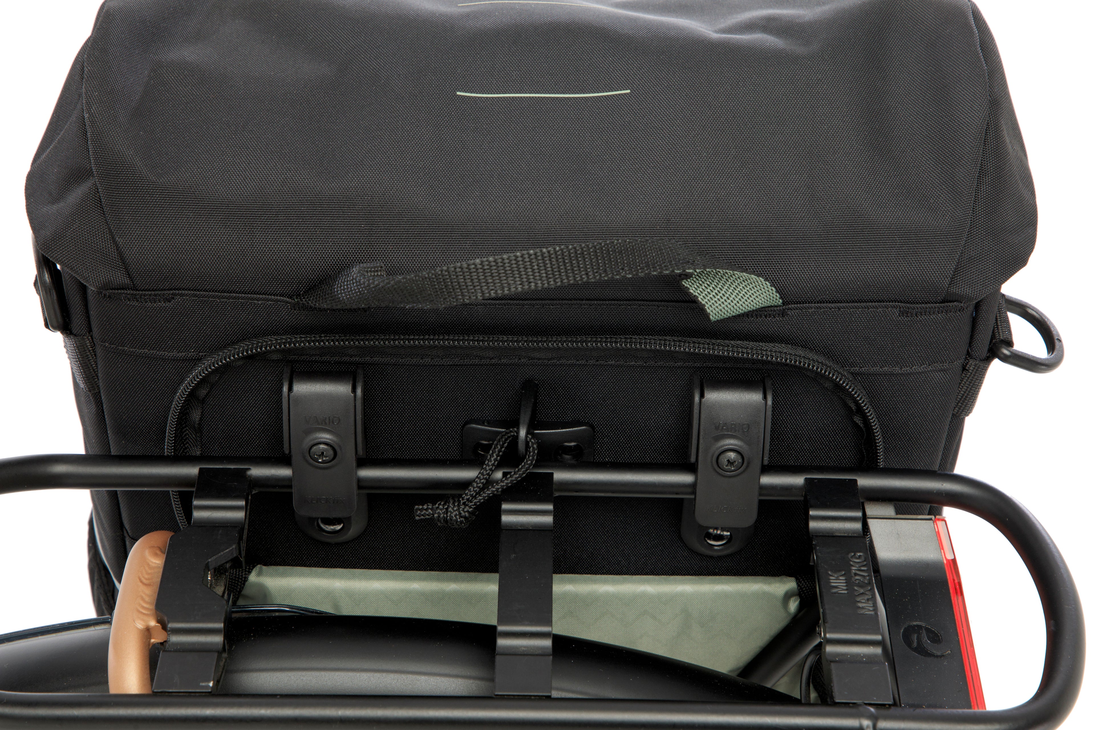 Enkele fietstas New Looxs Vigo Single - 20 liter - 30 x 19 x 40 cm - Black-Green