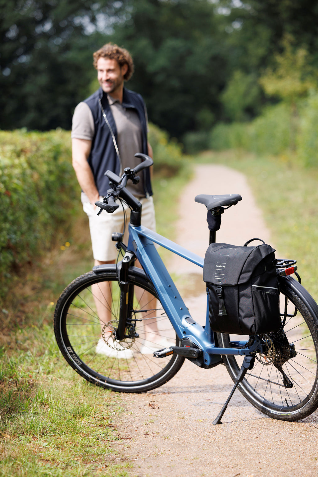 Enkele fietstas New Looxs Vigo Single - 20 liter - 30 x 19 x 40 cm - Black-Green