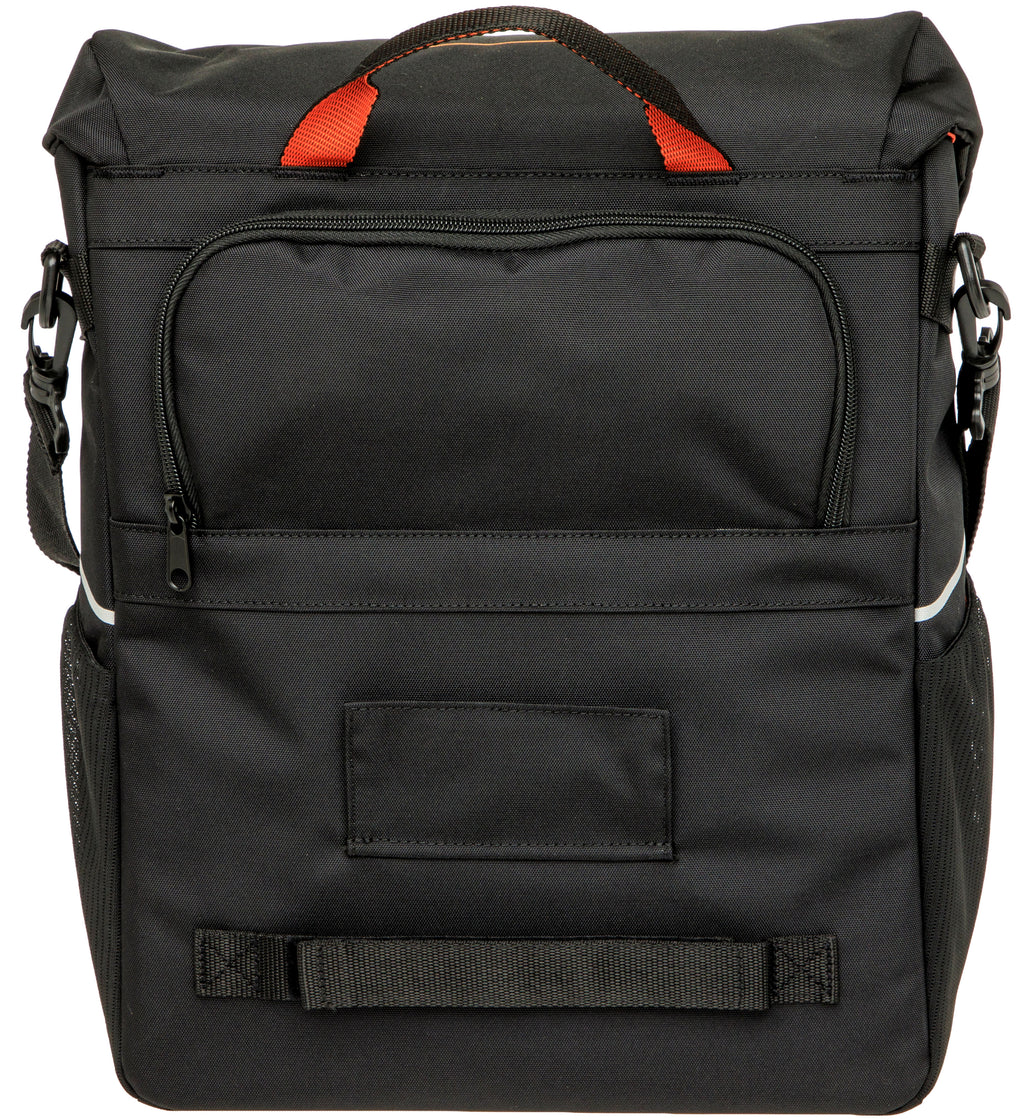 Enkele fietstas New Looxs Vigo Single - 20 liter - 30 x 19 x 40 cm - Black-Orange