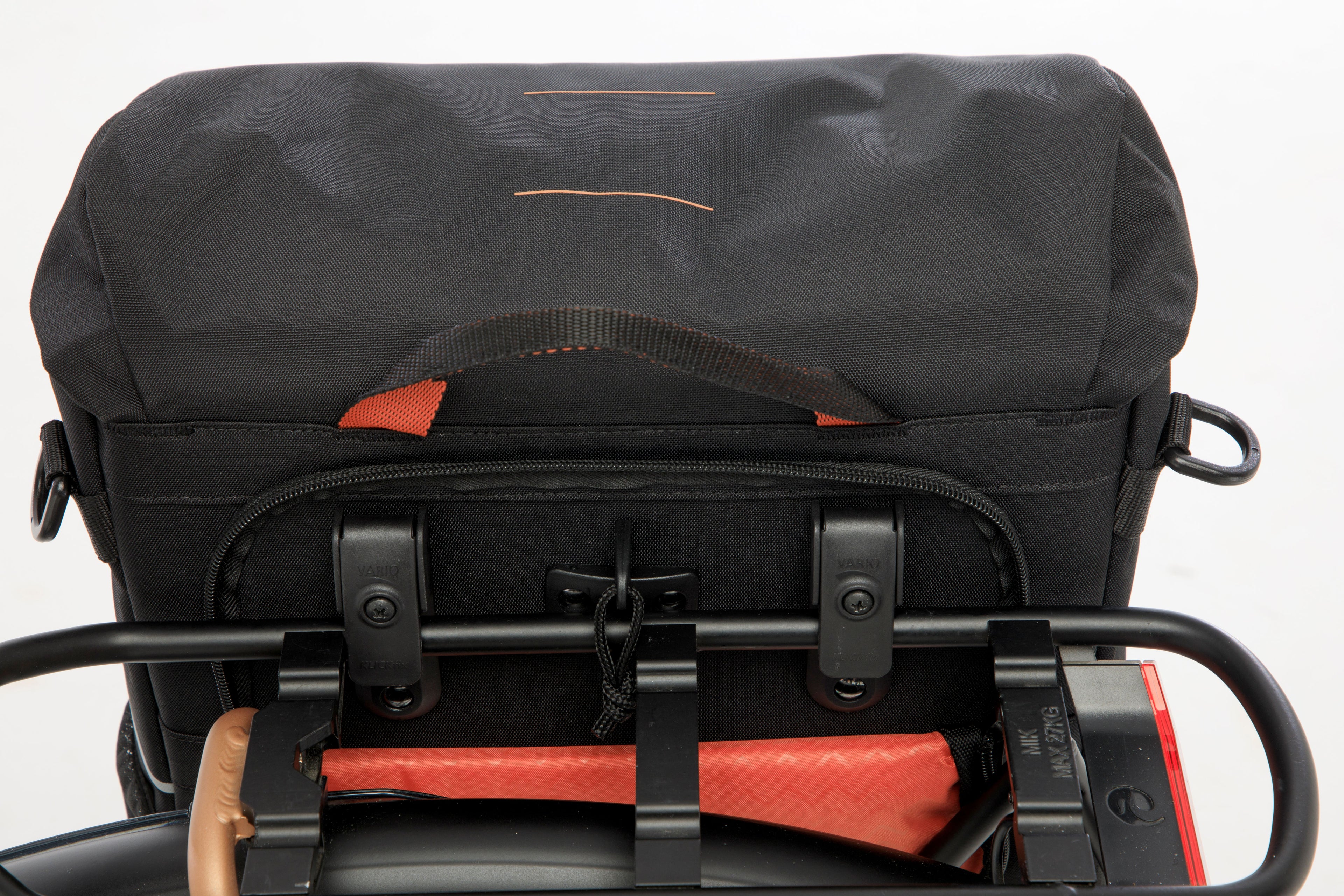 Enkele fietstas New Looxs Vigo Single - 20 liter - 30 x 19 x 40 cm - Black-Orange
