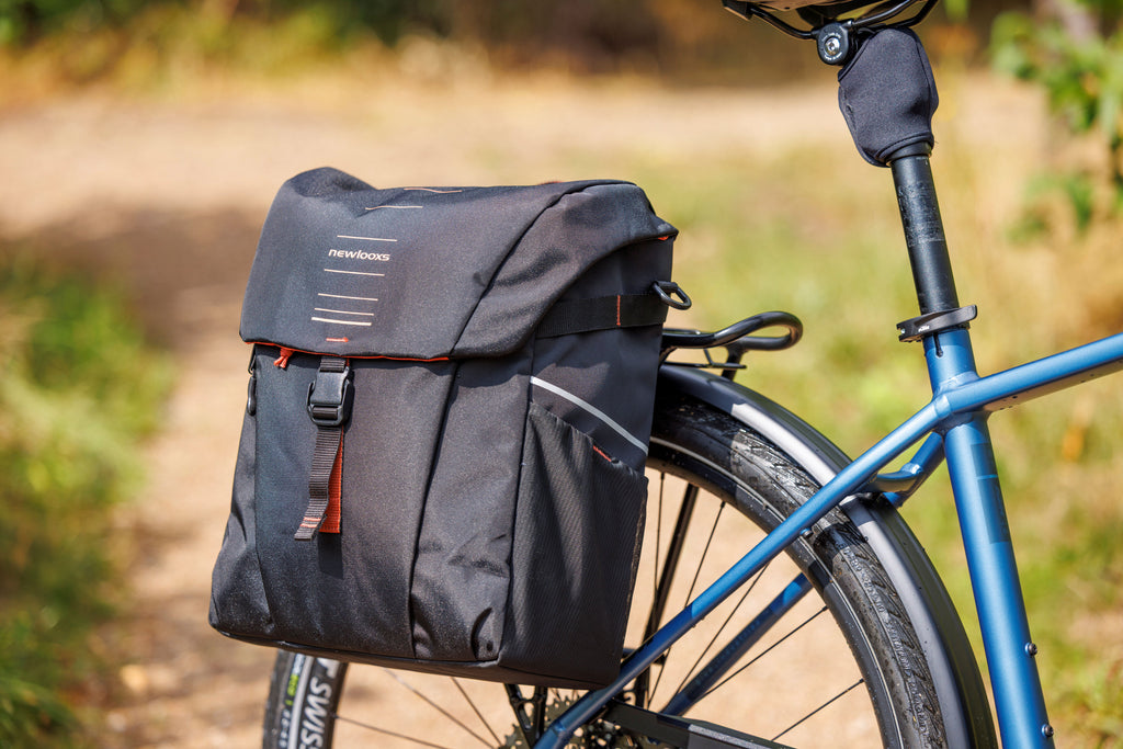 Enkele fietstas New Looxs Vigo Single - 20 liter - 30 x 19 x 40 cm - Black-Orange