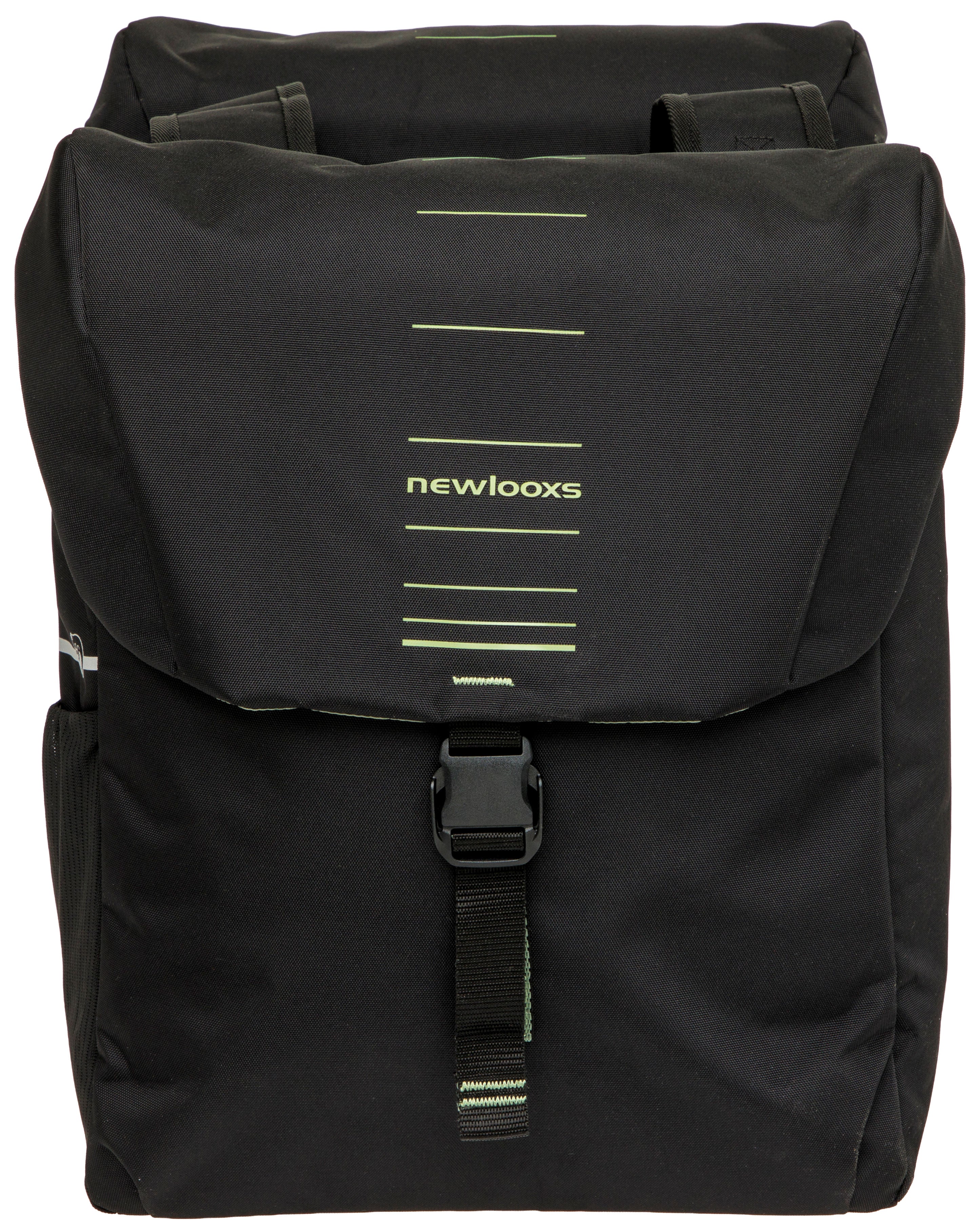 Dubbele fietstas New Looxs Vigo Double - 40 liter - 30 x 19 x 40 cm (2x) - Black-Green