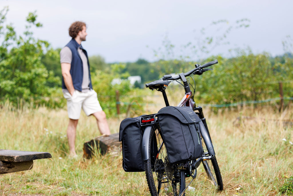 Dubbele fietstas New Looxs Vigo Double - 40 liter - 30 x 19 x 40 cm (2x) - Black-Green
