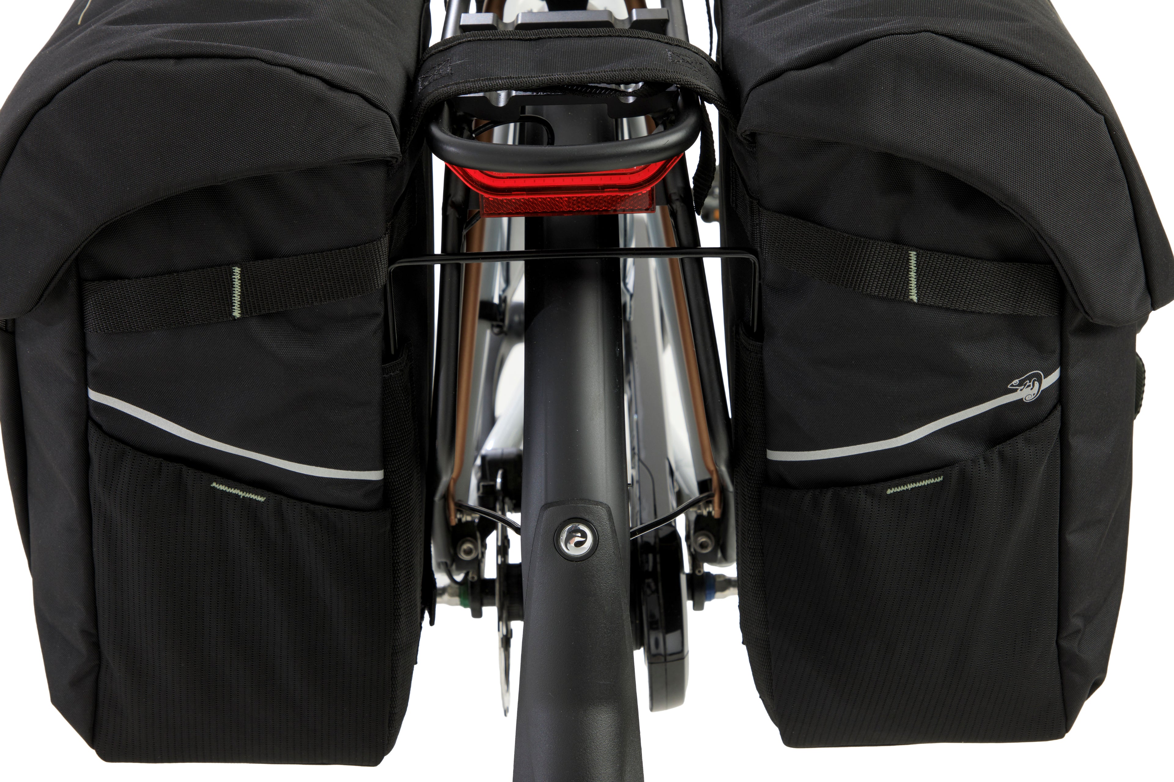 Dubbele fietstas New Looxs Vigo Double - 40 liter - 30 x 19 x 40 cm (2x) - Black-Green
