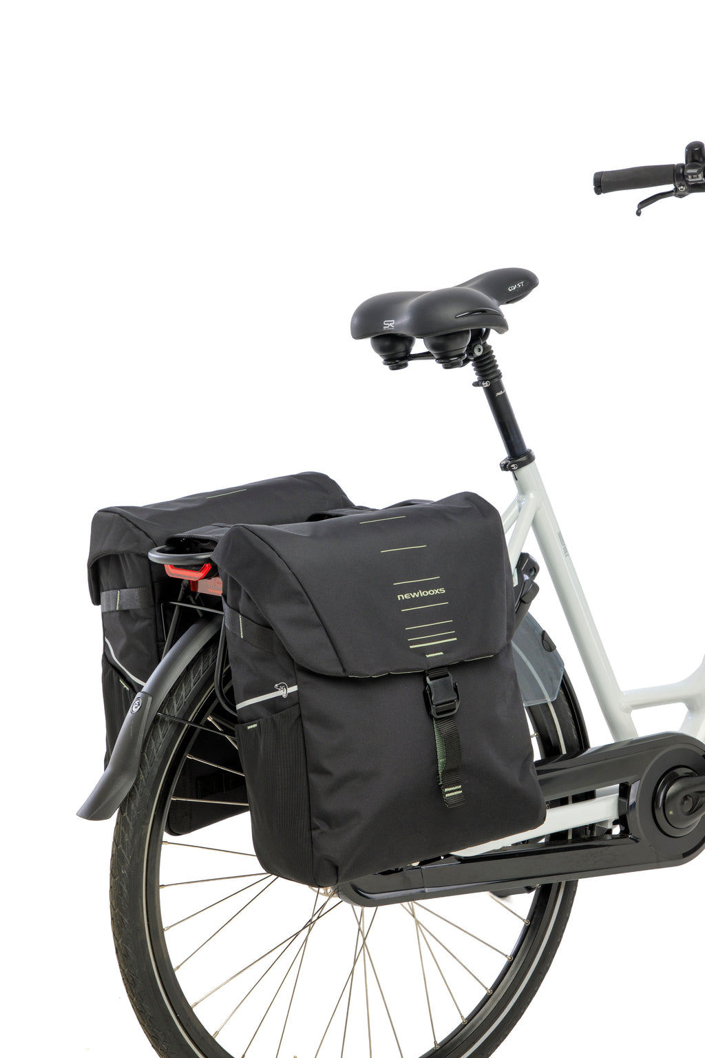Dubbele fietstas New Looxs Vigo Double - 40 liter - 30 x 19 x 40 cm (2x) - Black-Green