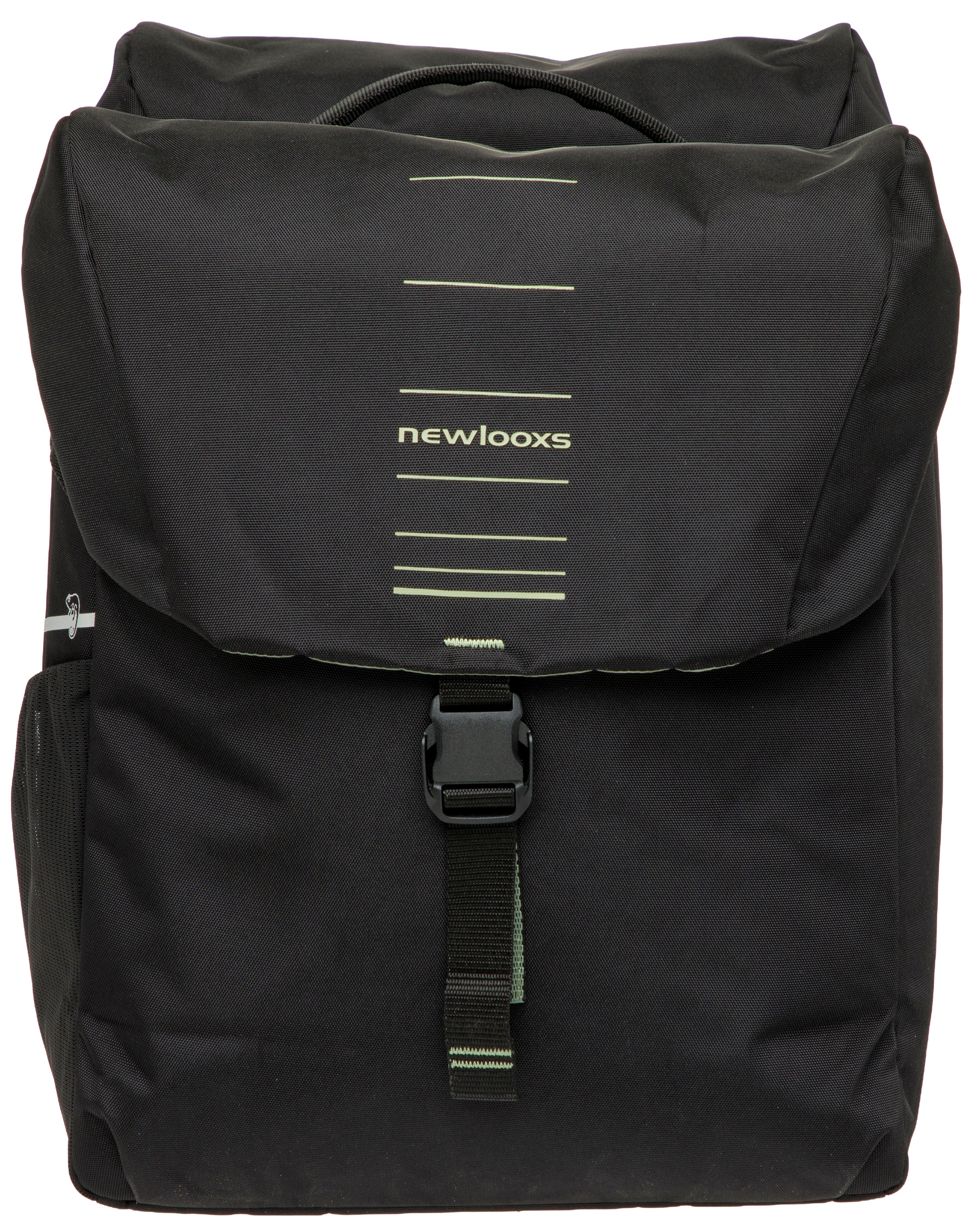Dubbele fietstas New Looxs Vigo Double MIK 2.0 - 40 liter - 30 x 19 x 40 cm (2x) - Black-Green