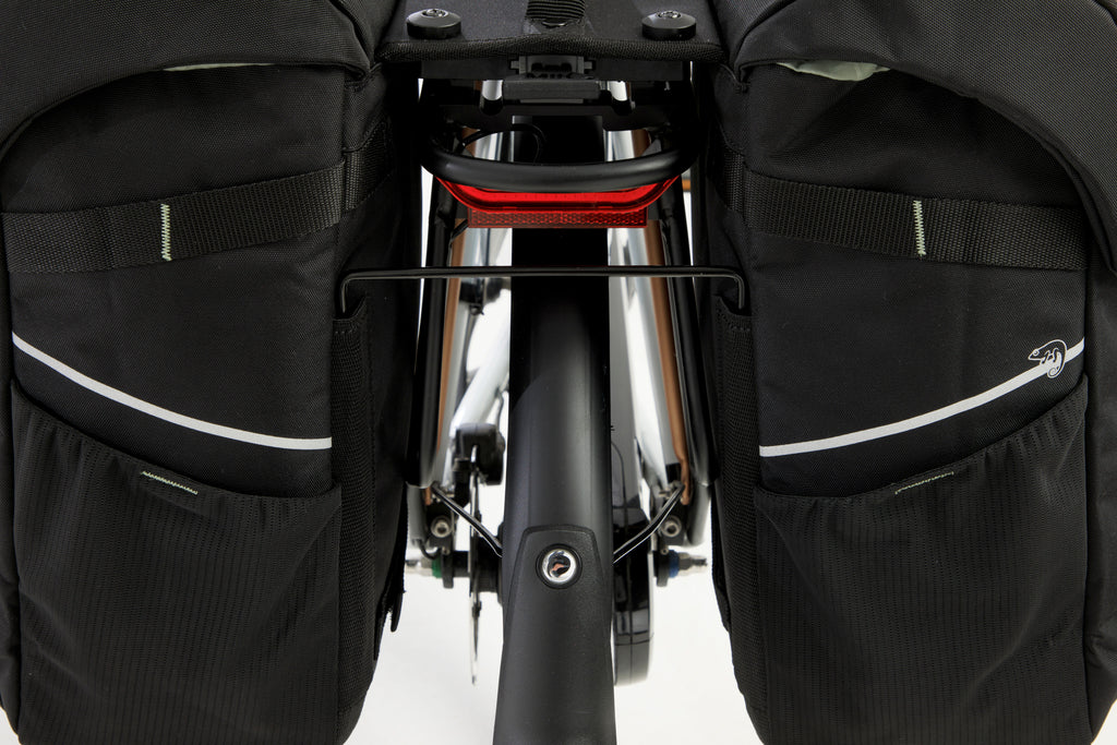 Dubbele fietstas New Looxs Vigo Double MIK 2.0 - 40 liter - 30 x 19 x 40 cm (2x) - Black-Green