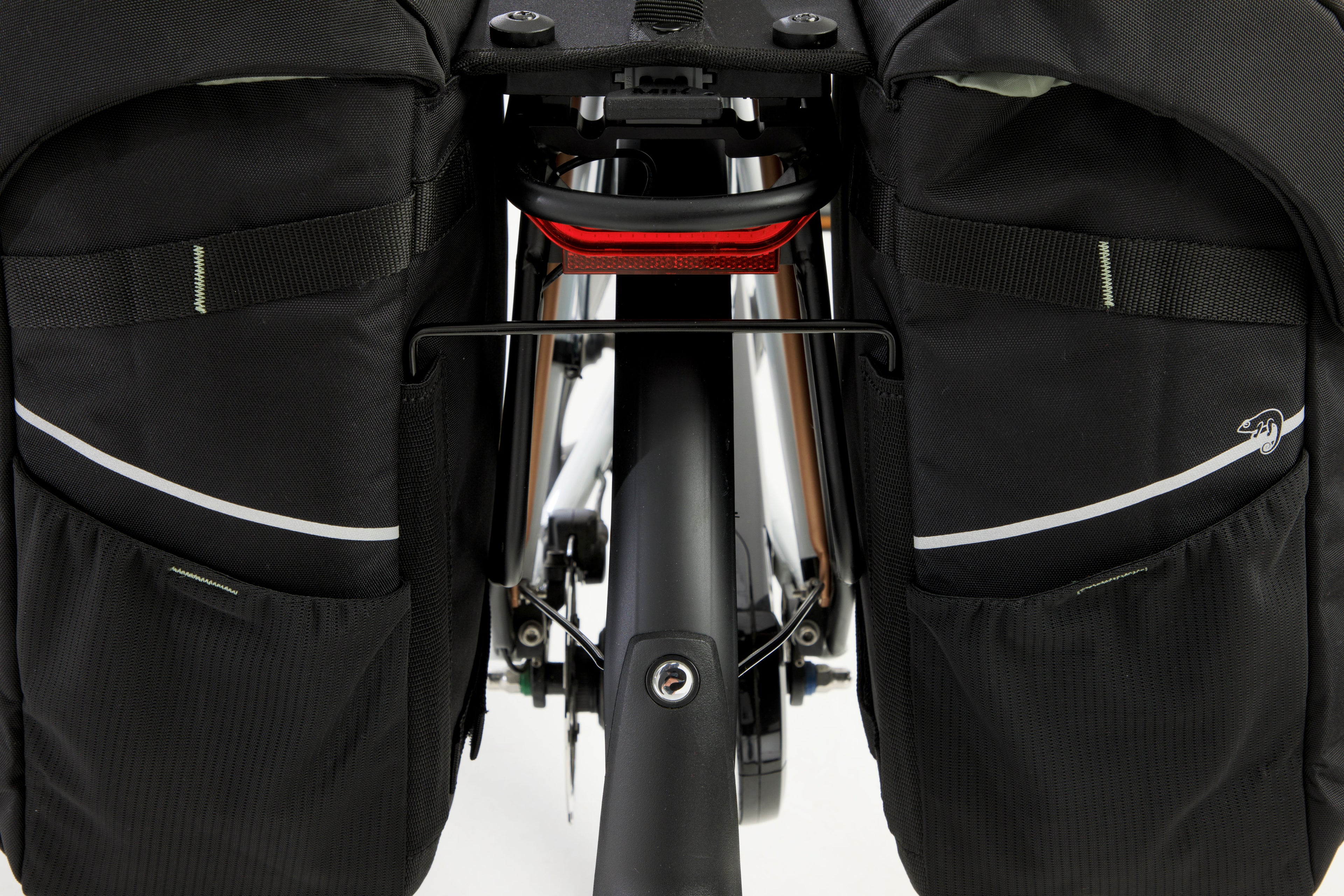 Dubbele fietstas New Looxs Vigo Double MIK 2.0 - 40 liter - 30 x 19 x 40 cm (2x) - Black-Green