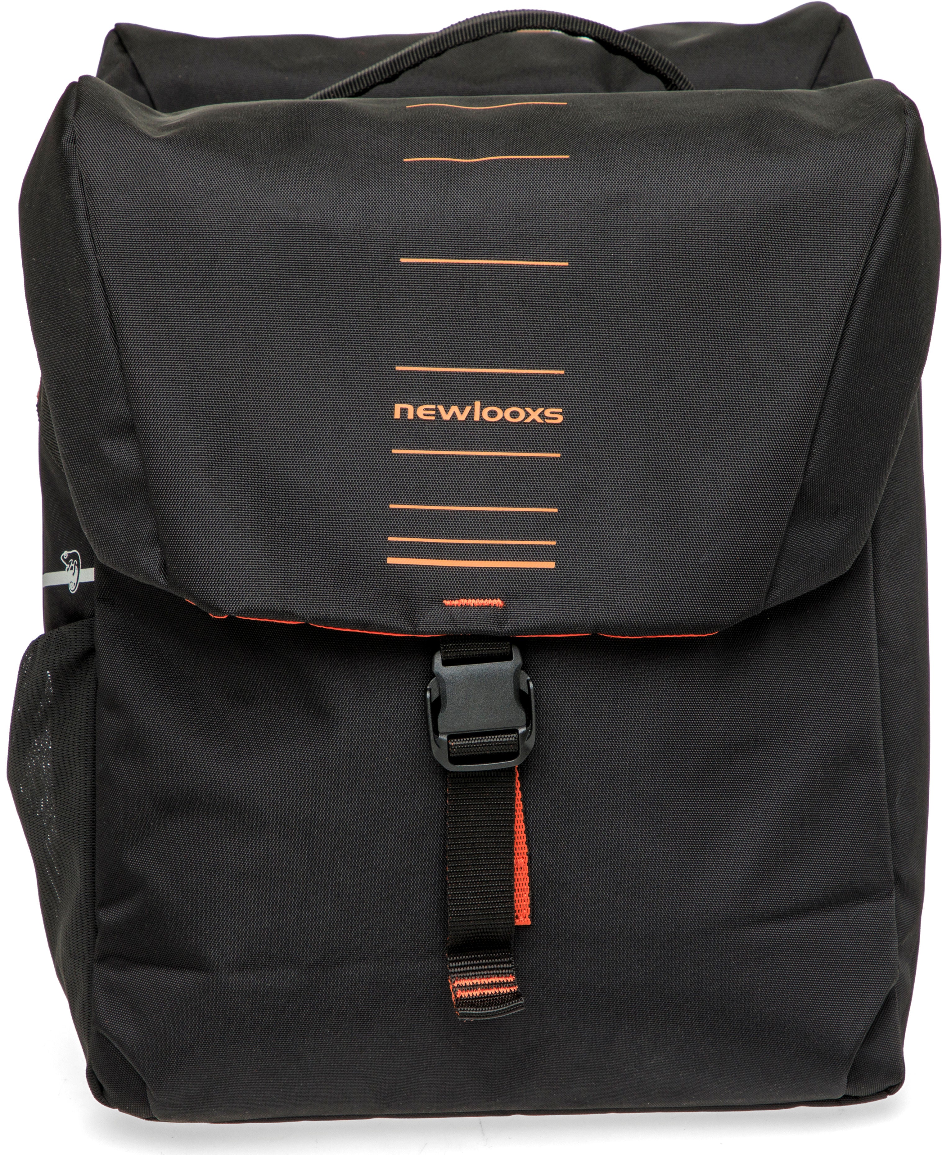 Dubbele fietstas New Looxs Vigo Double MIK 2.0 - 40 liter - 30 x 19 x 40 cm (2x) - Black-Orange
