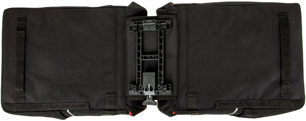 Dubbele fietstas New Looxs Vigo Double MIK 2.0 - 40 liter - 30 x 19 x 40 cm (2x) - Black-Orange