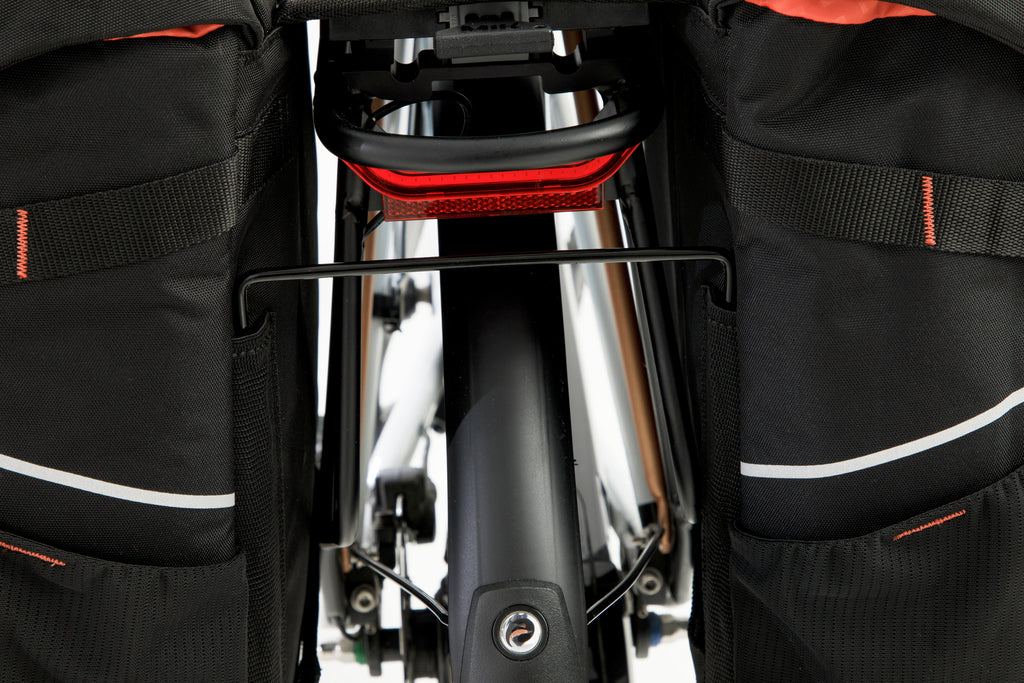 Dubbele fietstas New Looxs Vigo Double MIK 2.0 - 40 liter - 30 x 19 x 40 cm (2x) - Black-Orange
