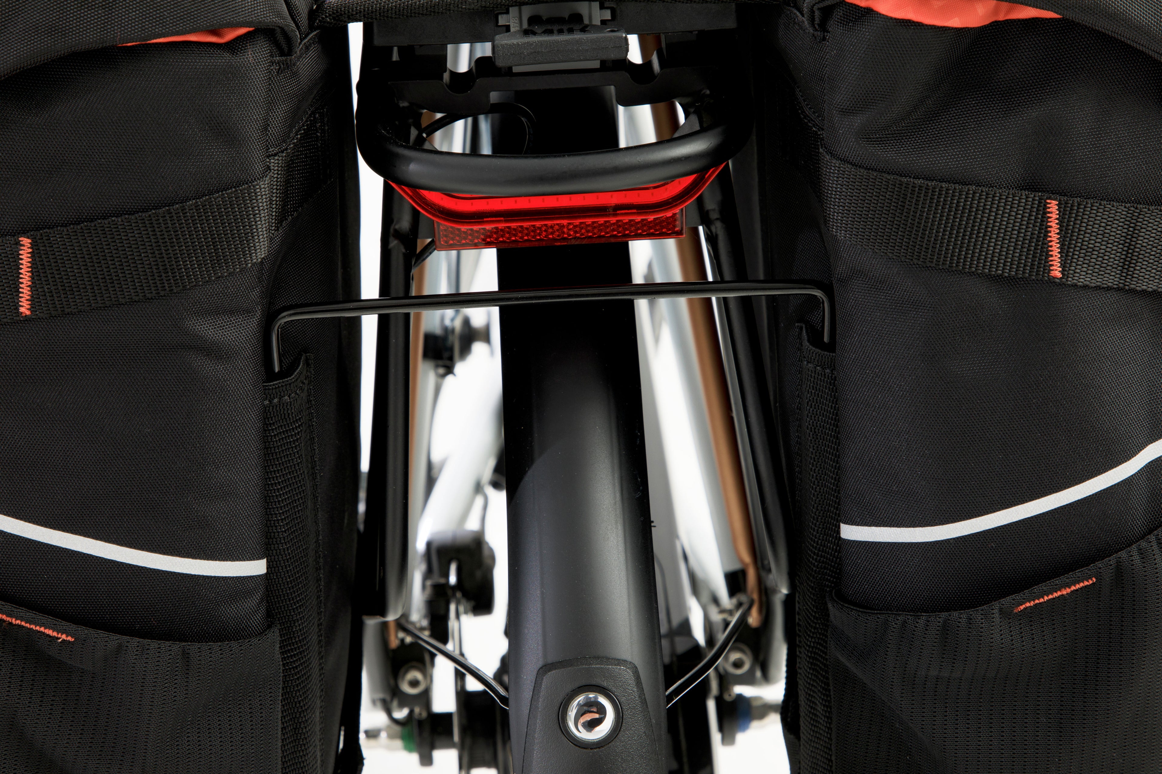 Dubbele fietstas New Looxs Vigo Double MIK 2.0 - 40 liter - 30 x 19 x 40 cm (2x) - Black-Orange