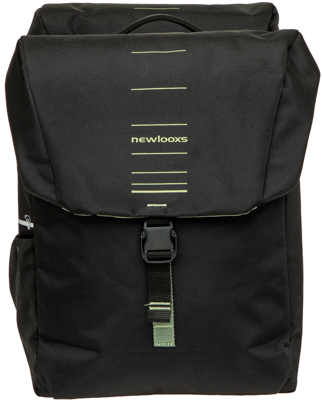 Dubbele fietstas New Looxs Vigo Double RackTime 2.0 - 40 liter - 30 x 19 x 40 cm (2x) - Black-Green