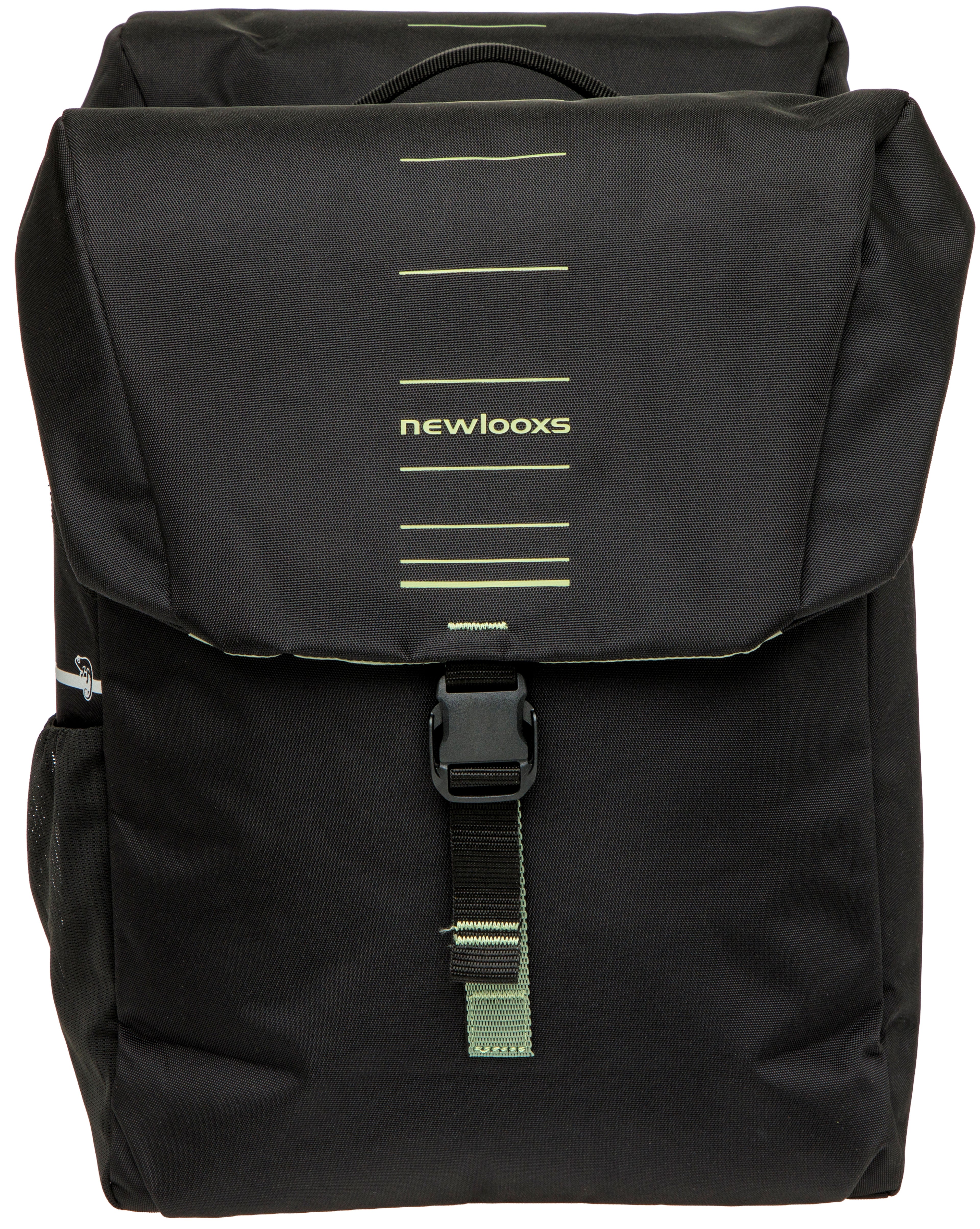 Dubbele fietstas New Looxs Vigo Double RackTime 2.0 - 40 liter - 30 x 19 x 40 cm (2x) - Black-Green