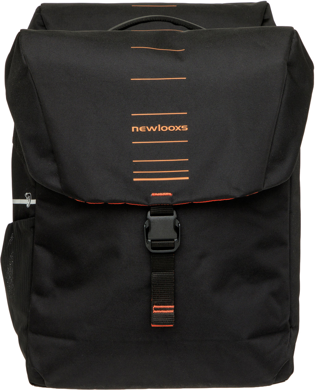 Dubbele fietstas New Looxs Vigo Double RackTime 2.0 - 40 liter - 30 x 19 x 40 cm (2x) - Black-Orange