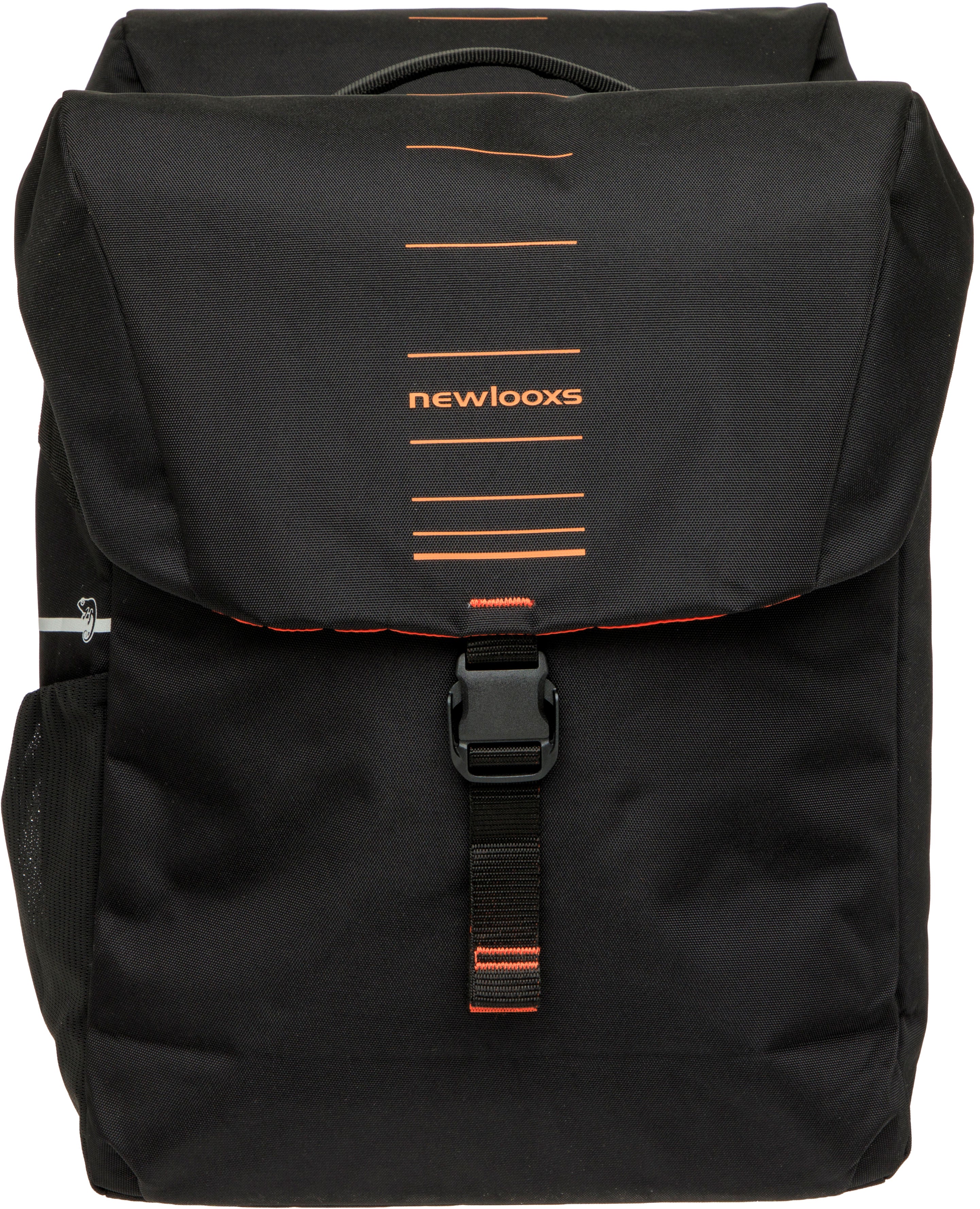 Dubbele fietstas New Looxs Vigo Double RackTime 2.0 - 40 liter - 30 x 19 x 40 cm (2x) - Black-Orange