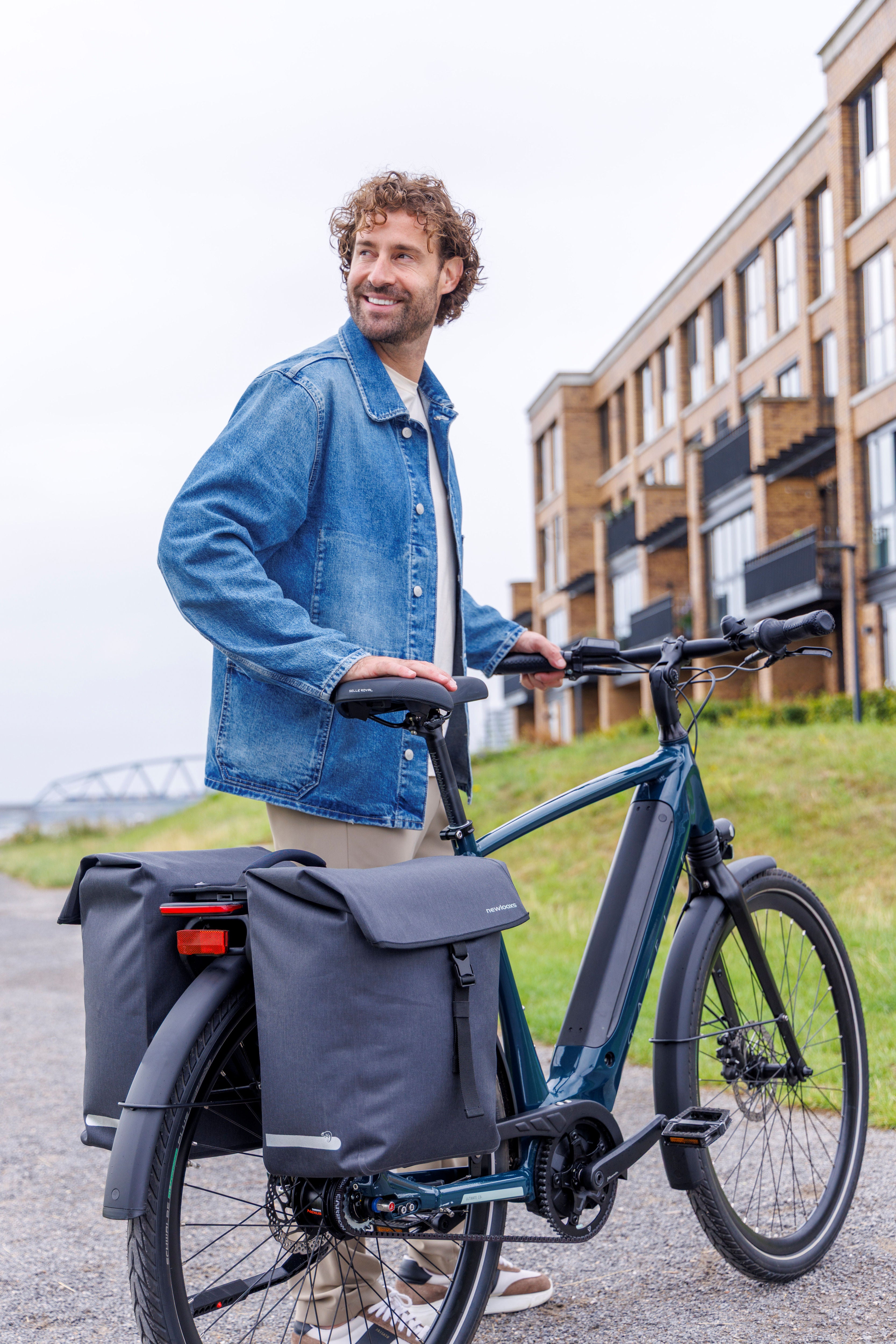 Enkele fietstas New Looxs Hamar Single - 19 liter - 32 x 16 x 40 cm - Anthracite