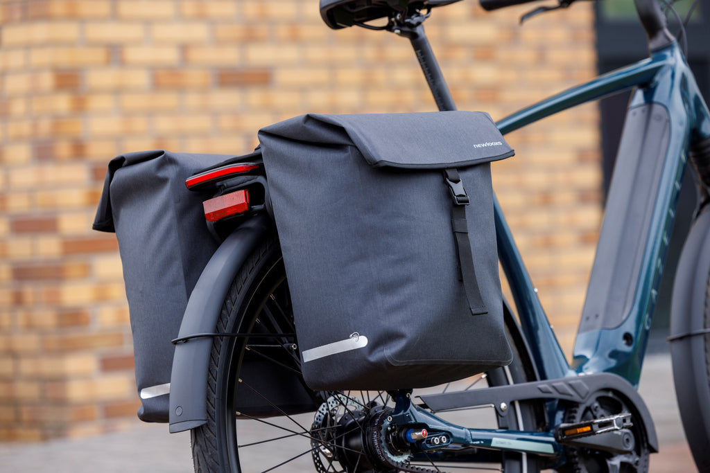 Dubbele fietstas New Looxs Hamar Double MIK 2.0 - 38 liter - 32 x 16 x 40 cm (2x) - Anthracite