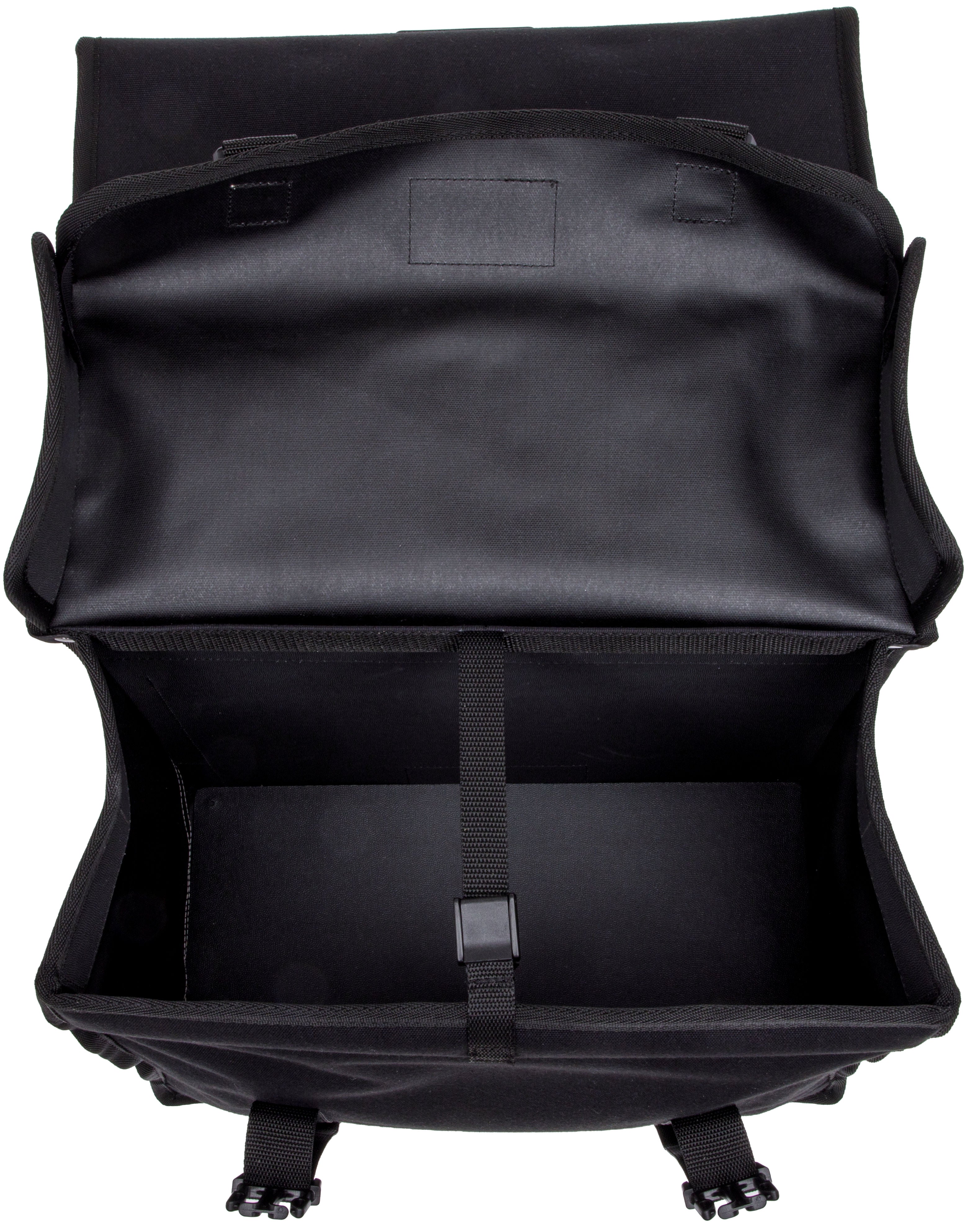 Dubbele fietstas New Looxs Canvas Deluxe - 46 liter - 39 x 18 x 33 cm (2x) - Black
