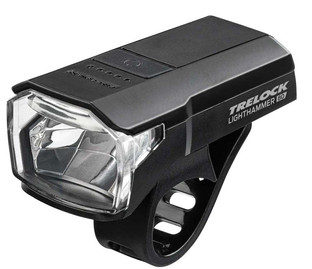 Koplamp Trelock LS 480 Lighthammer 80 lux - zwart