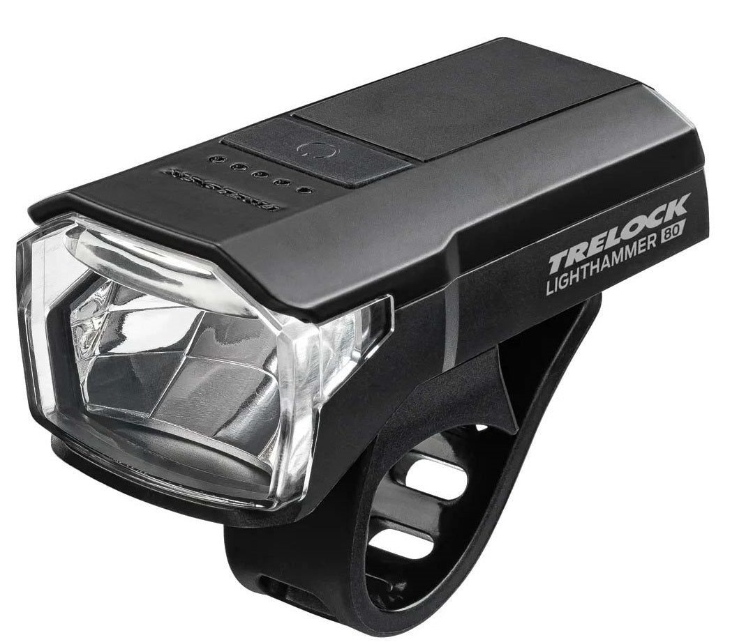 Koplamp Trelock LS 480 Lighthammer 80 lux - zwart