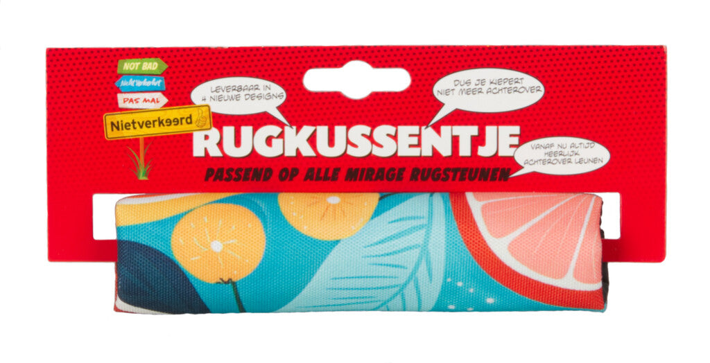 NietVerkeerd Actie pakket  Zit je lekker  - Fruit Cocktail - Zitje + Rugsteun + Rugsteunkussen