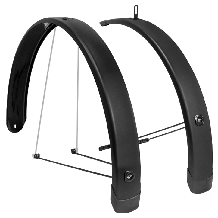 Spatbord set Eurofender Tempo Square 28 inch 58mm - zwart