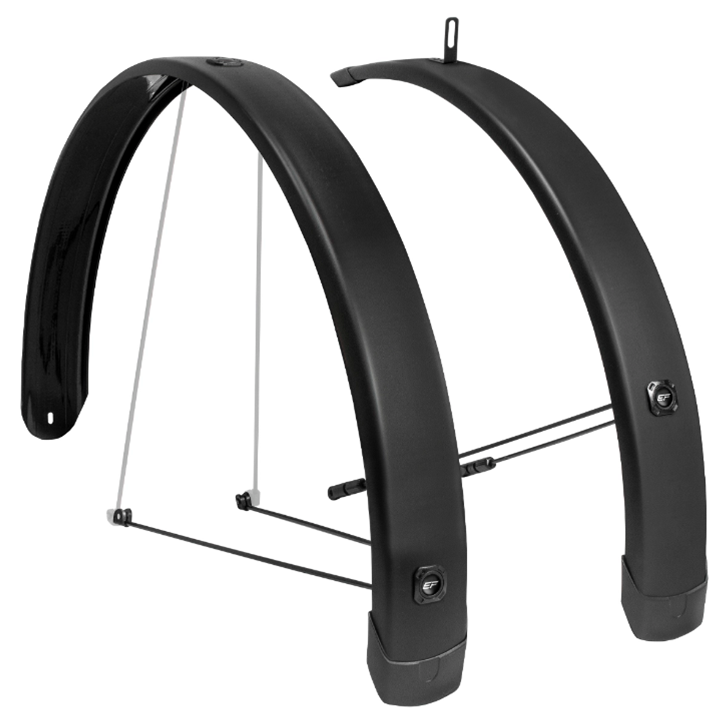 Spatbord set Eurofender Tempo Square 28 inch 65mm - zwart