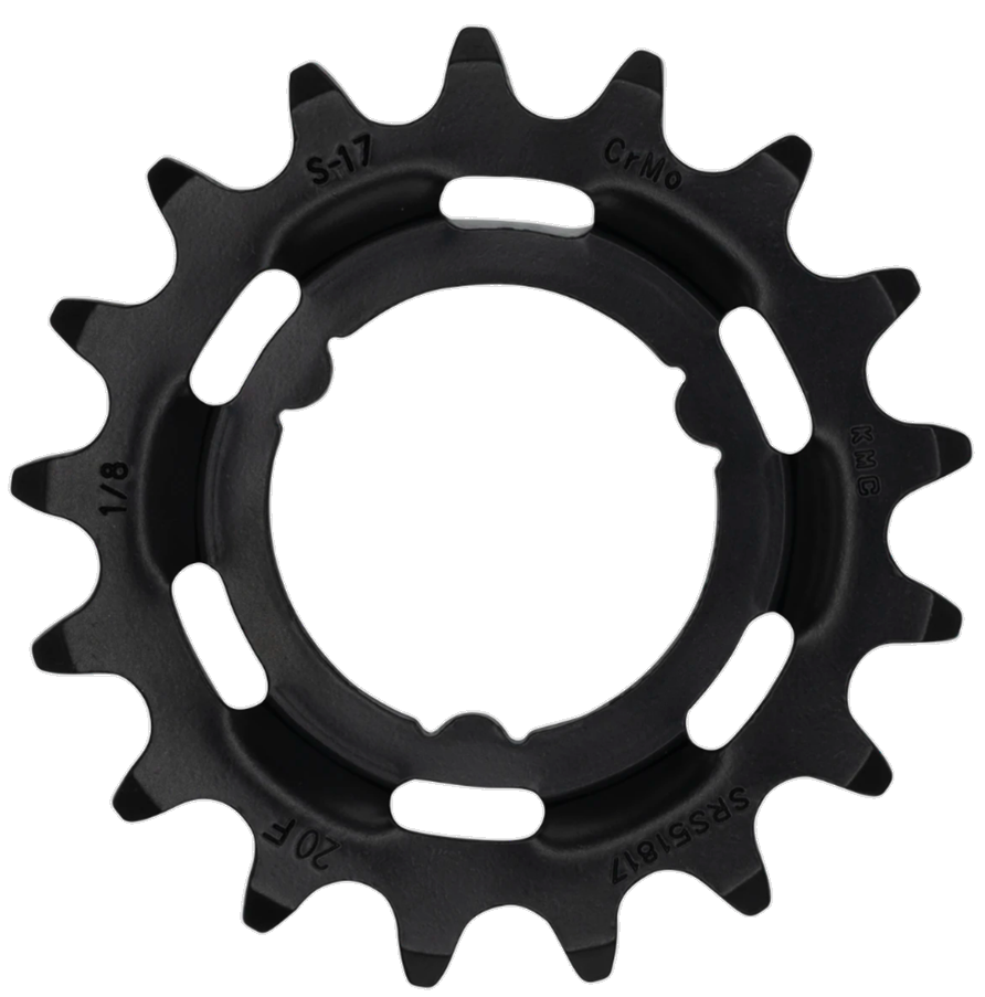 Tandwiel KMC Voor Shimano 17T O-MO Staal 1/8 inch - Zwart