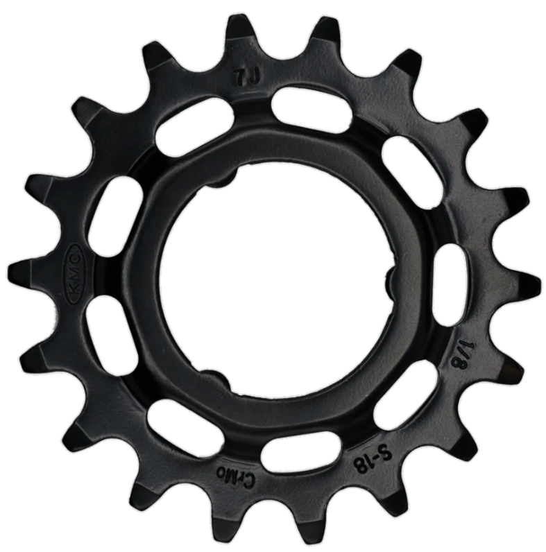 Tandwiel KMC Voor Shimano 18T O-MO Staal 1/8 inch - Zwart