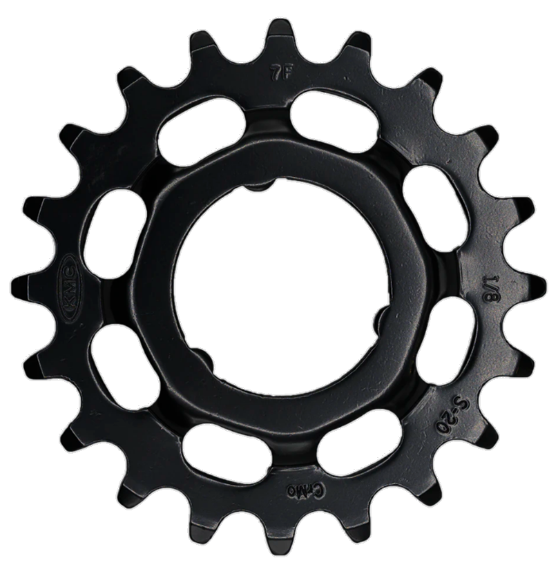 Tandwiel KMC Voor Shimano 20T O-MO Staal 1/8 inch - Zwart