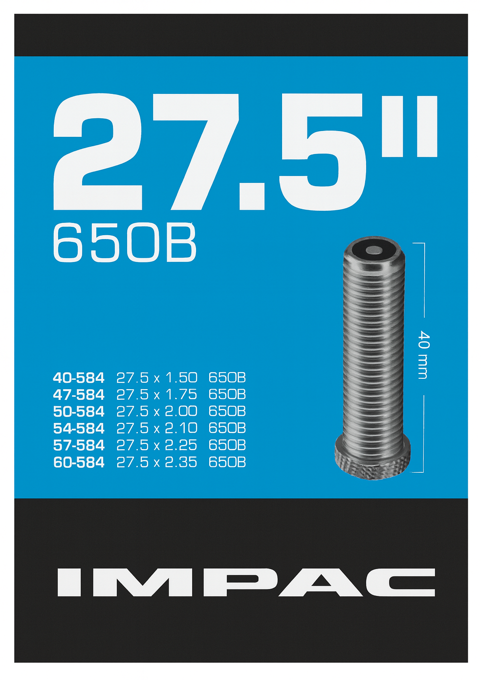Binnenband Impac 27.5" / 40/60-584 - AV40 mm ventiel