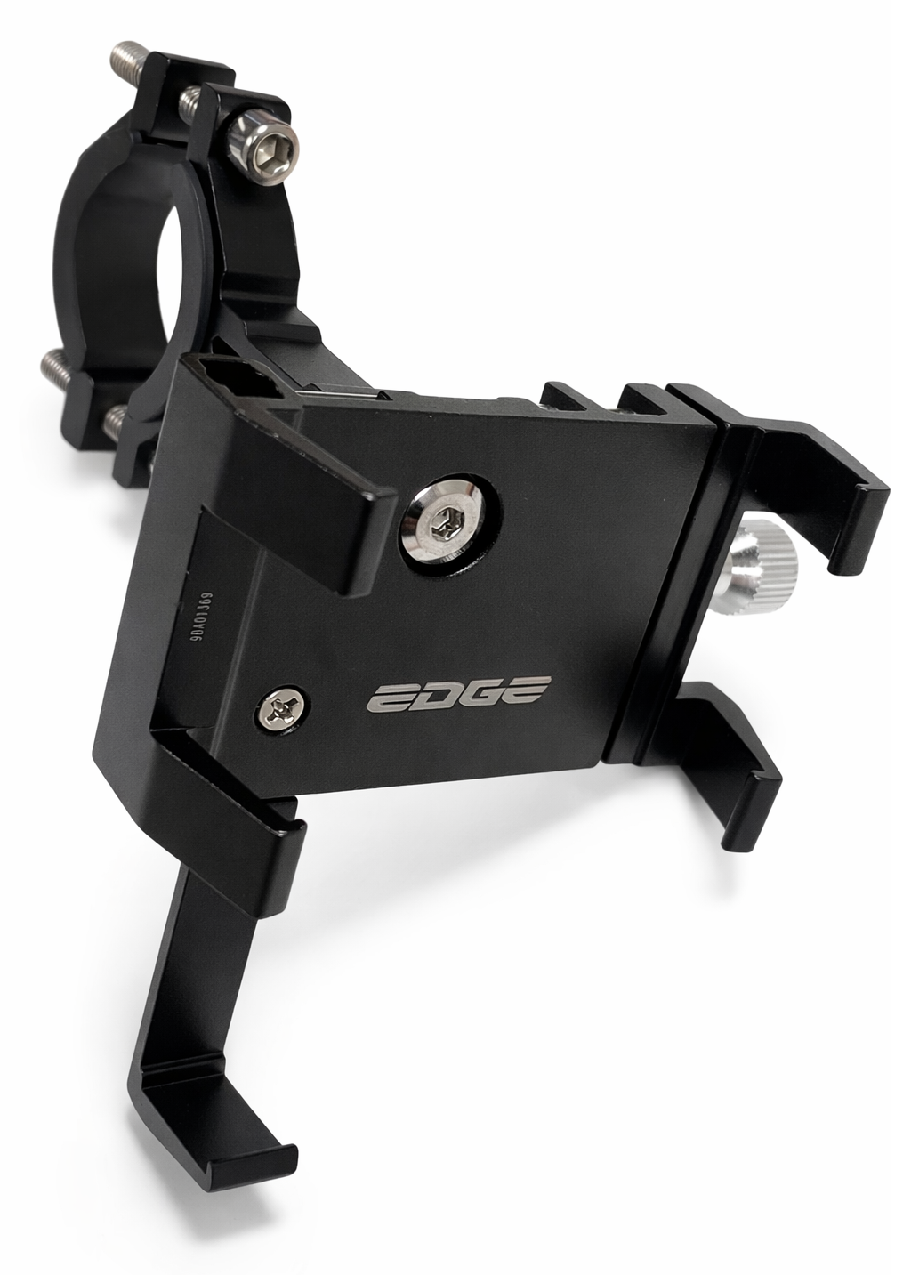 Telefoonhouder Edge G21 - Aluminium  - 360° Draaibaar - Universele Stuurmontage - Extra Stevig - Zwart