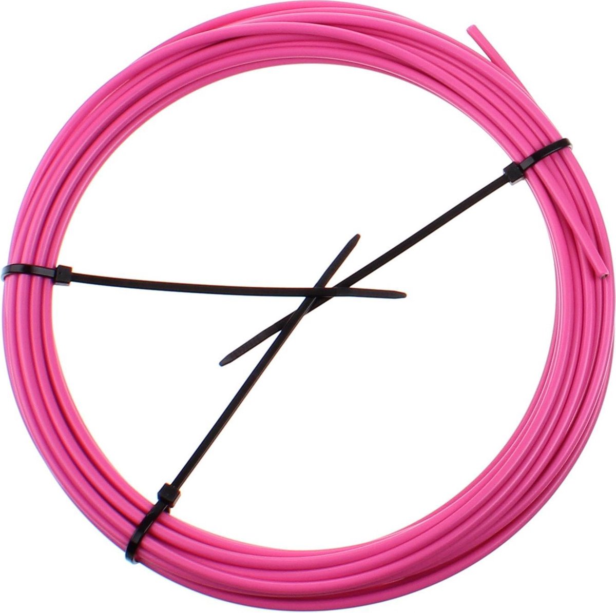 Buitenkabel (rem) Elvedes met teflon voering ø4,9mm - 10 meter op rol - roze