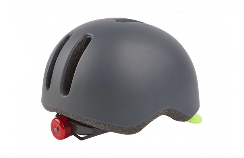 Fietshelm Polisport Commuter M (54-58cm) - mat donkergrijs/fluoriserend geel