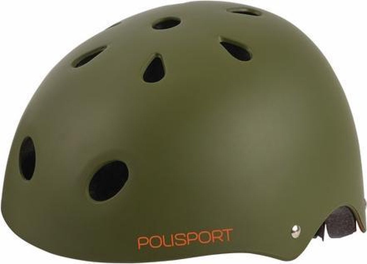 Fietshelm Polisport Urban Radical Tag S 53-55 cm - mat groen/oranje