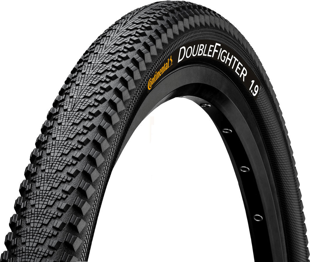 Buitenband Continental DoubleFighter III 26 x 1.90" / 50-559 - zwart met reflectie