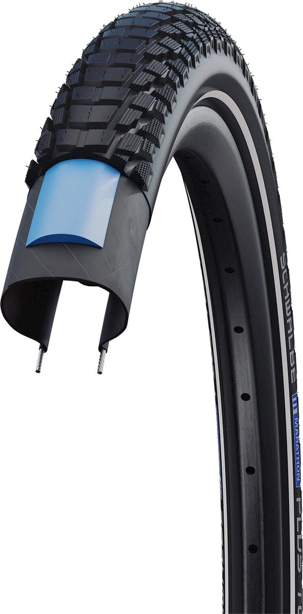 Buitenband Schwalbe Marathon Plus SmartGuard 28 x 1.40"/ 37-622mm - zwart met reflectie